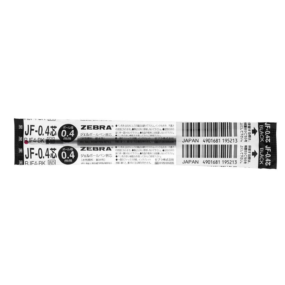 Zebra gel ballpoint pen extra lead JF-0.4mm Black (10 pieces) B-RJF4-BK (japan import)