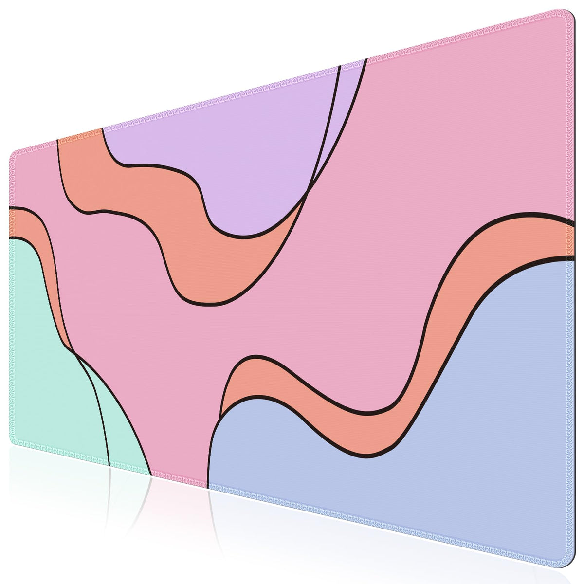 iCasso Desk Mat,XXL Large Mouse Pad for Desk,Colour Topographic