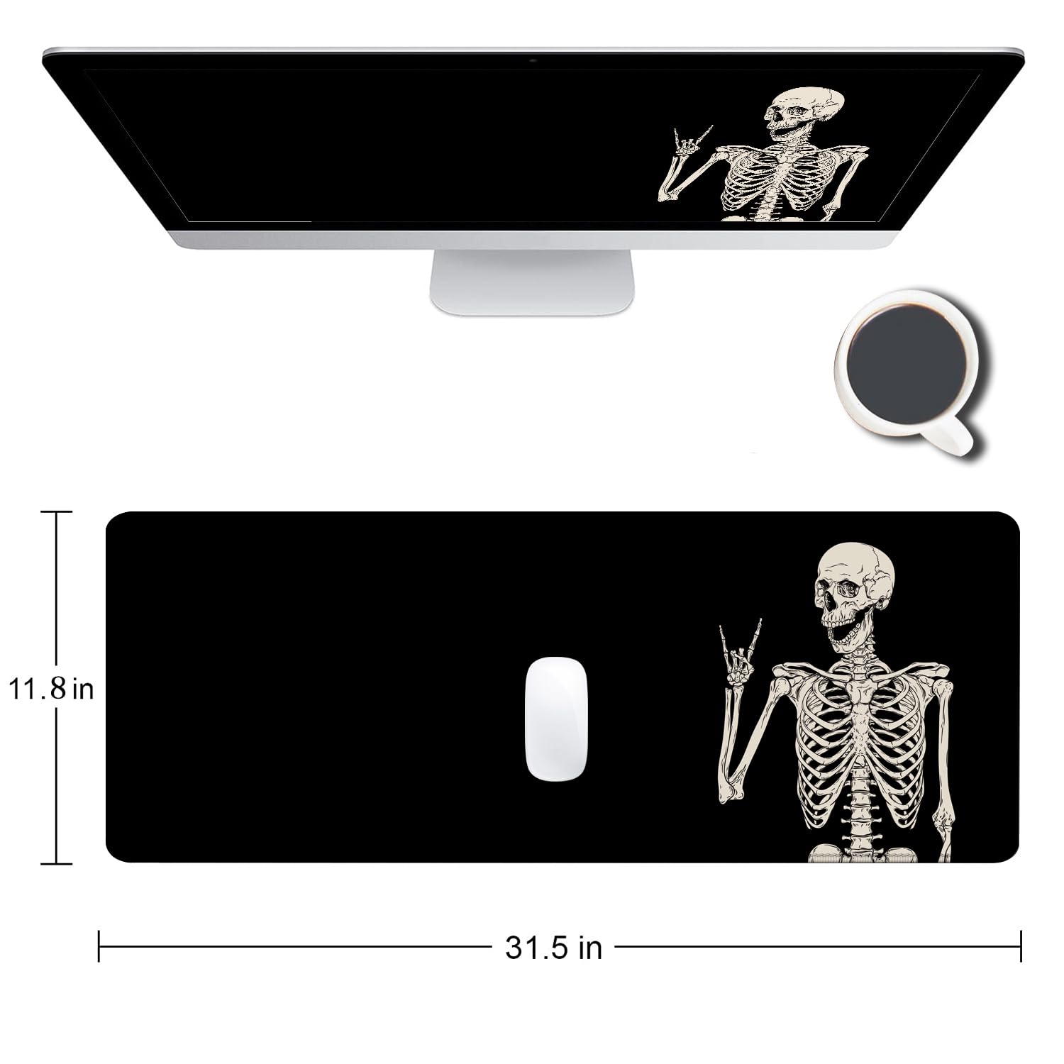 SANWUMIAN Gaming Mouse Pad, Large Mouse Pads for Desk, Non-Slip Rubber Base Mousepad, Keyboard