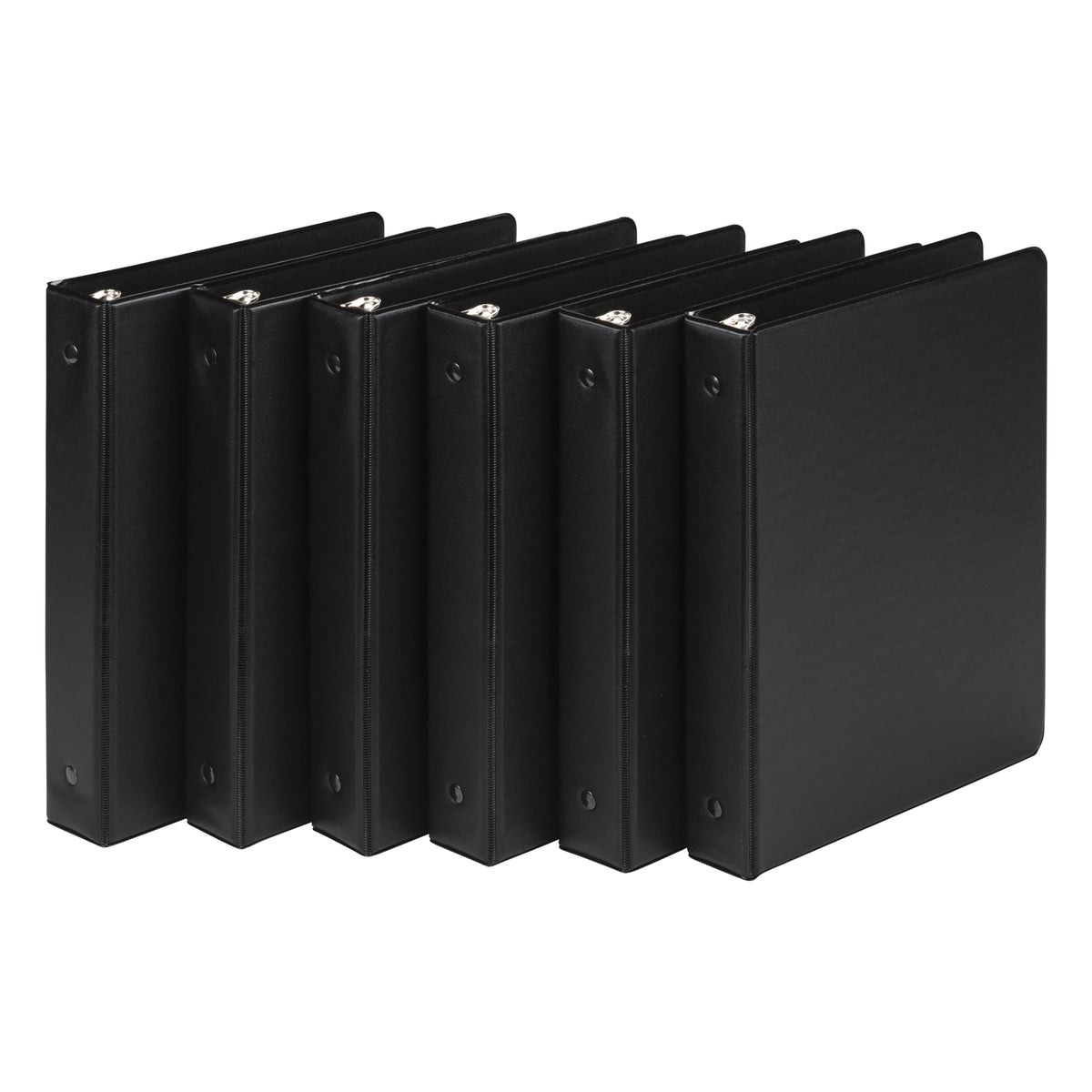 Samsill Economy 1 Inch Mini 3 Ring Binder, Round Ring Binder, Holds 5.5 x 8.5 Inch Documents, 1"