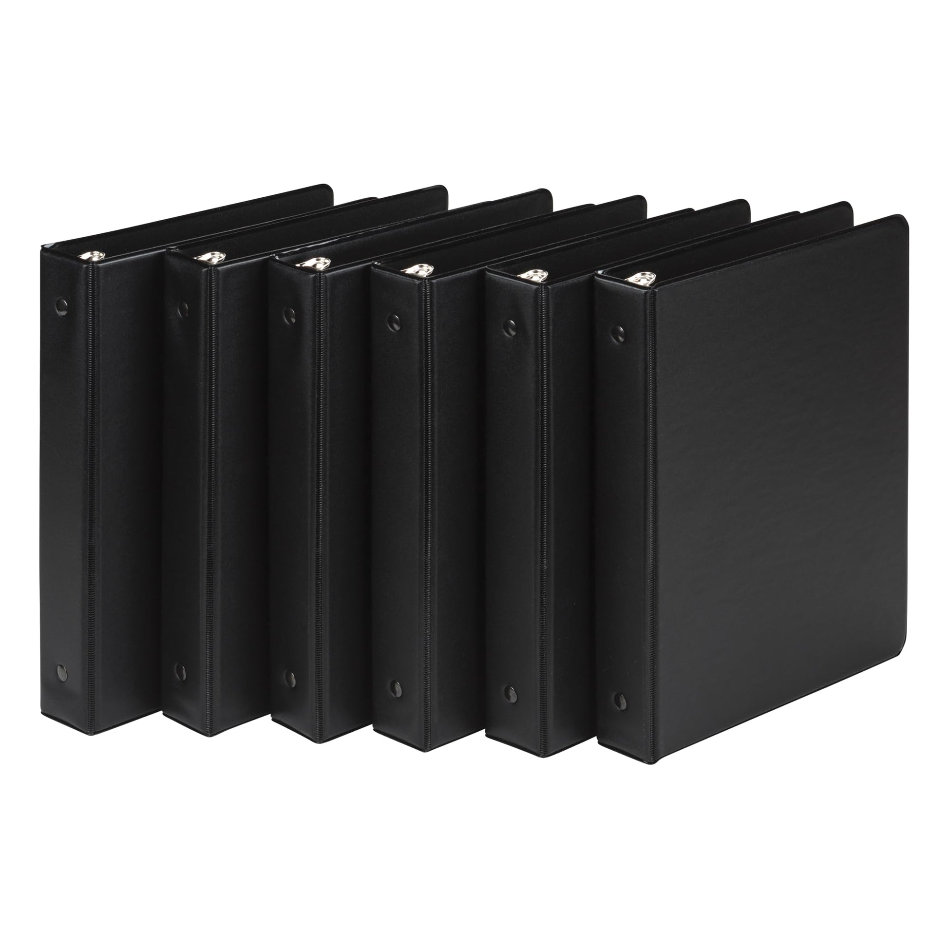Samsill Economy 1 Inch Mini 3 Ring Binder, Round Ring Binder, Holds 5.5 x 8.5 Inch Documents, 1"