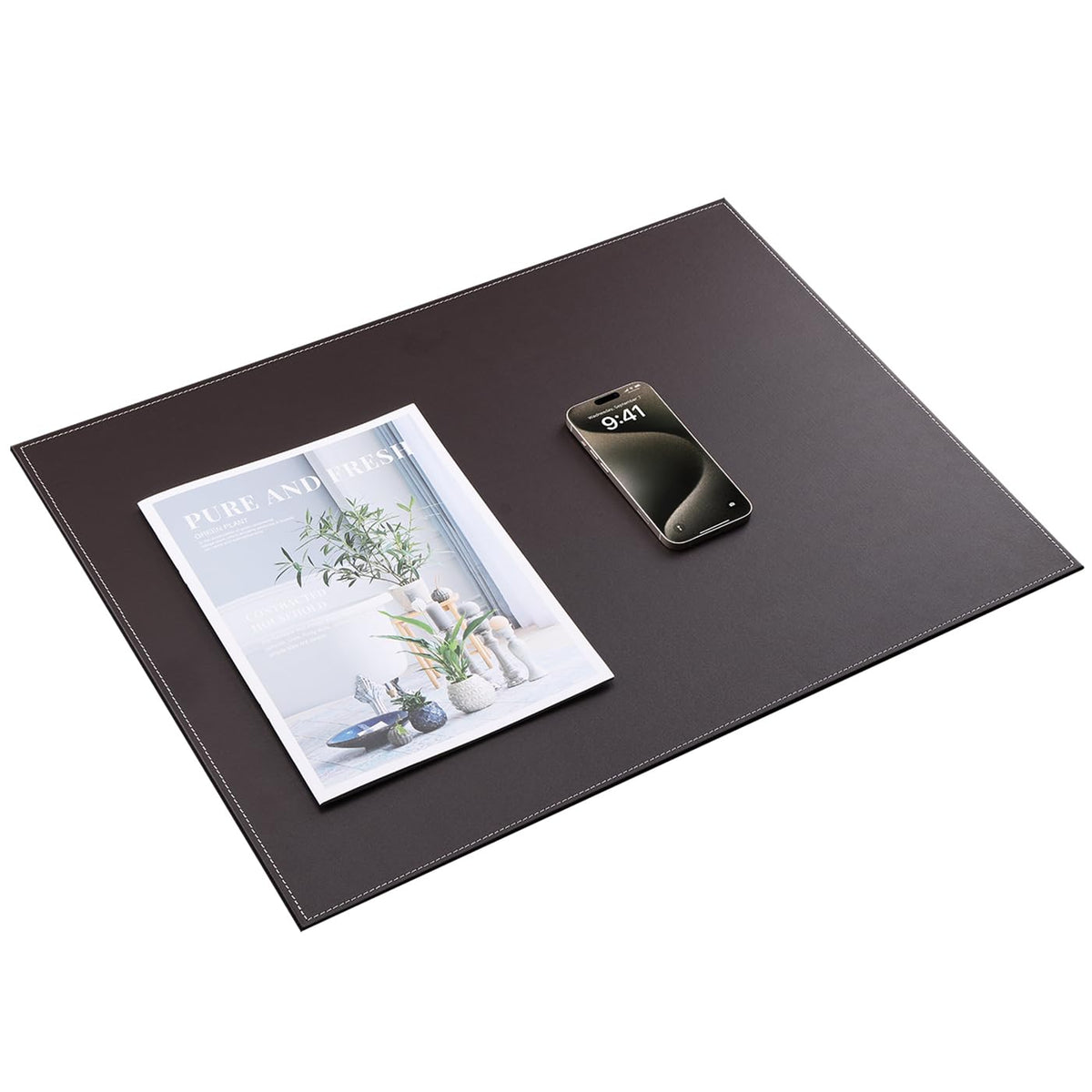 KINGFOM Desk Pad & Mat 24" x 18" Protector Large Mouse Pad PU Leather for Desktops and Laptops