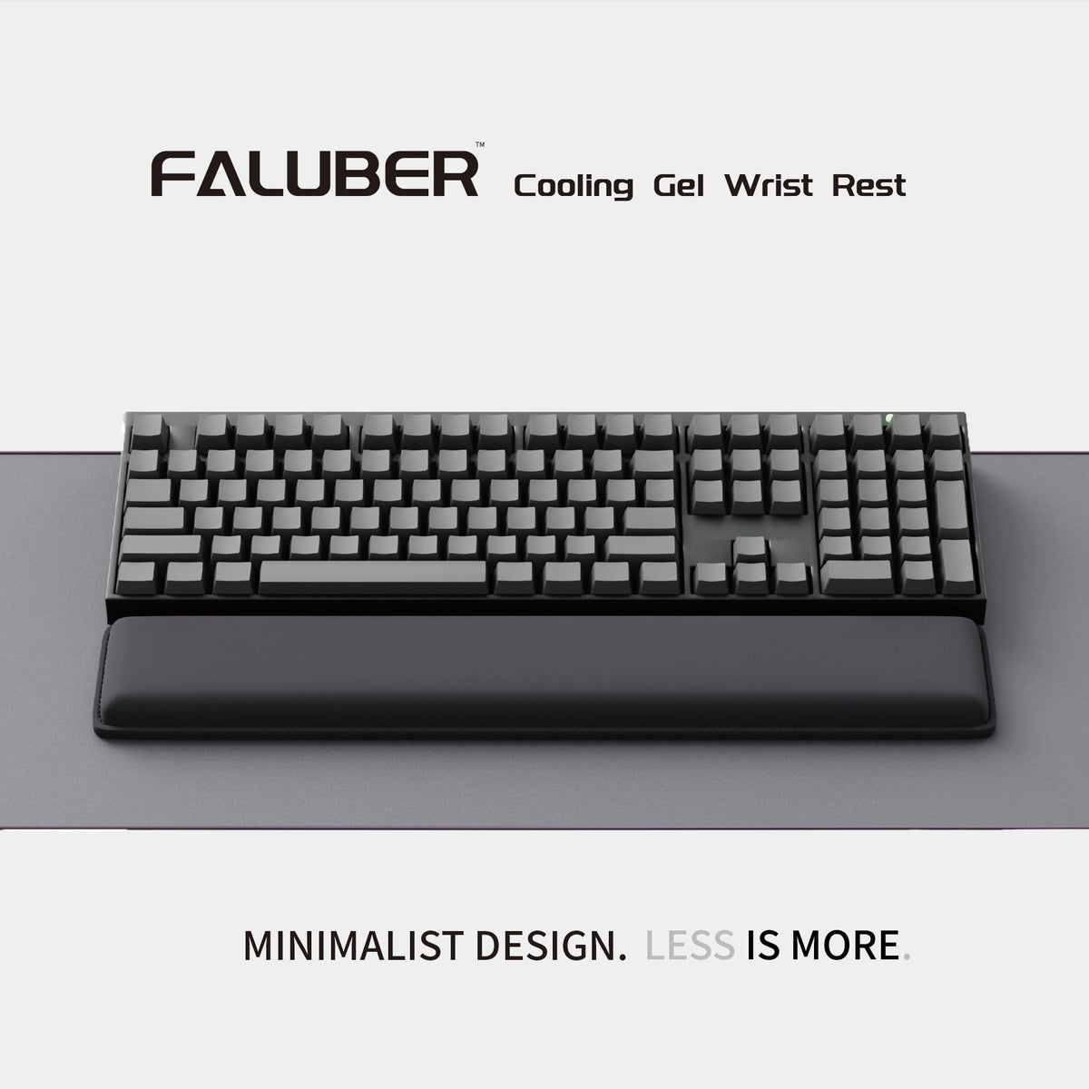 Faluber Cooling Gel Wrist Rest, 17.3-inch Length for Full-Sized Keyboard, Memory Foam Palm Rest
