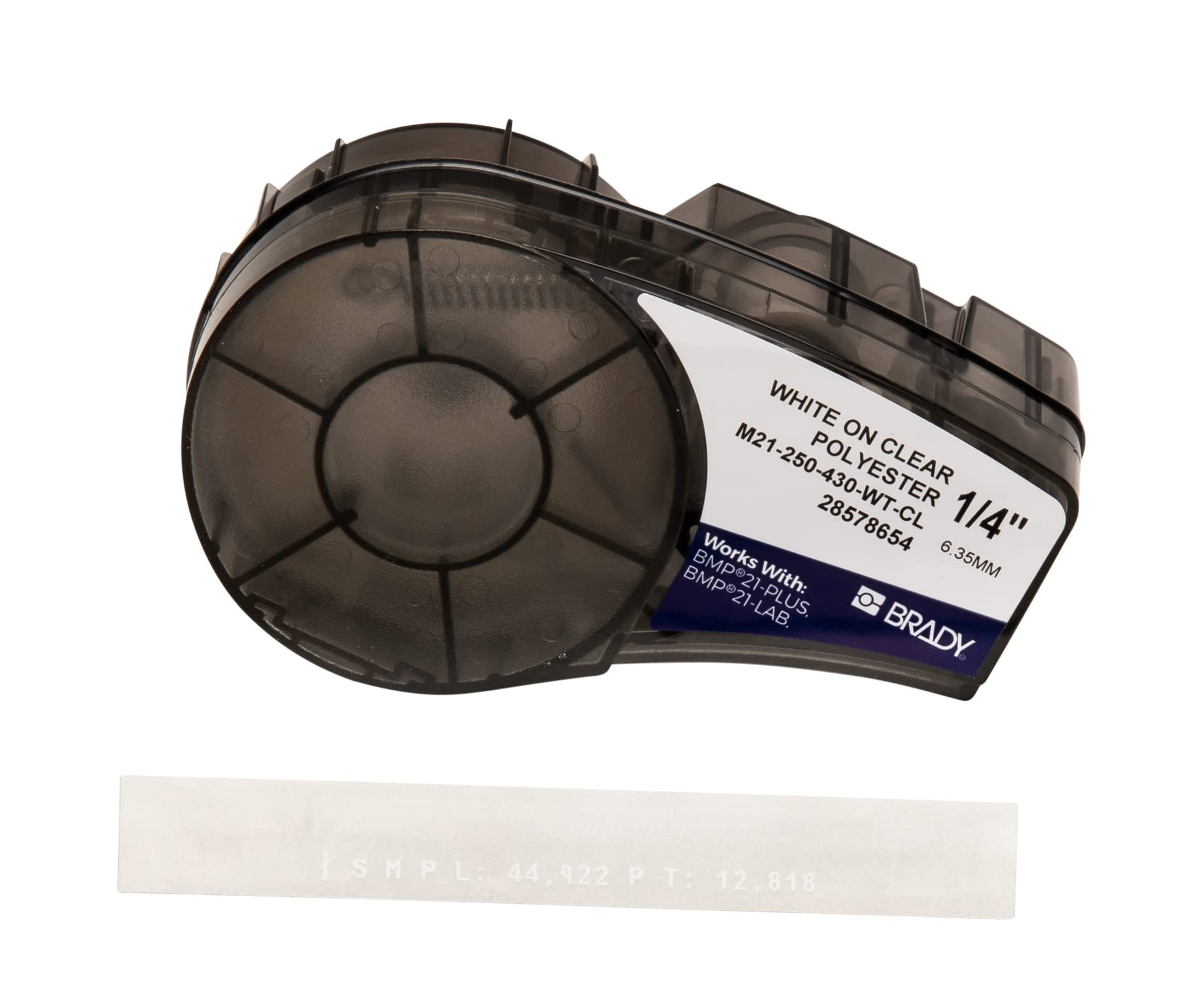 Brady Authentic (M21-250-430-WT-CL) Harsh Environment Polyester Label for Lab, Asset Tracking and
