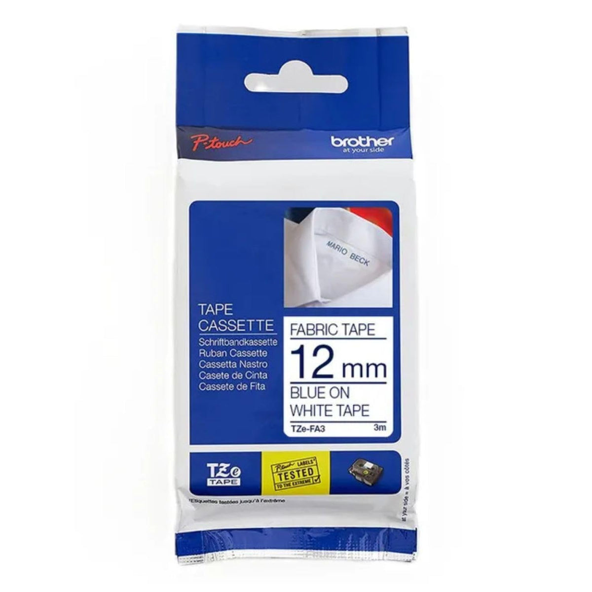 Brother TZe-FA3 Fabric Tape 12mm Tape Cassette