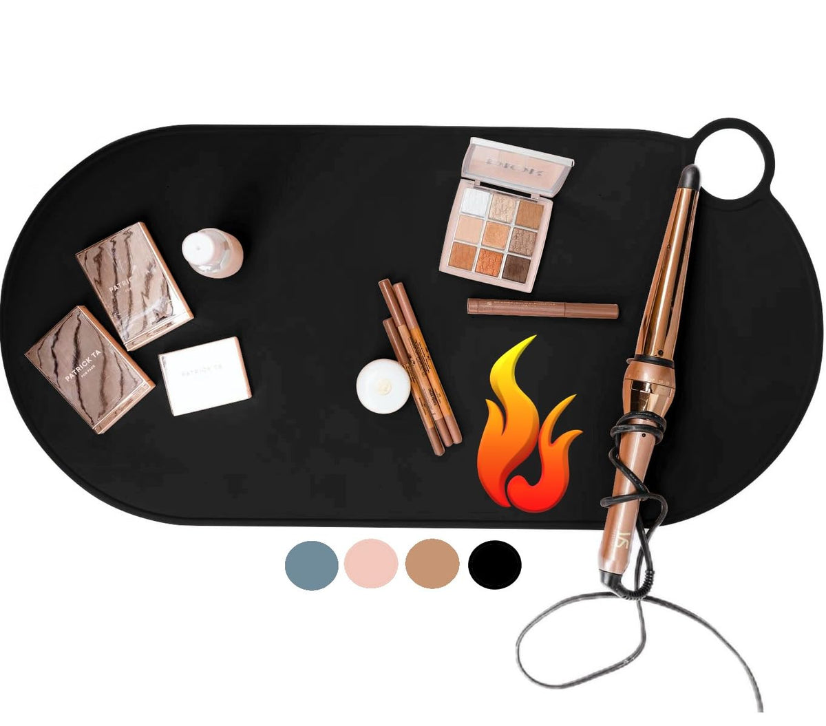 Durable Silicone Vanity Makeup Mat - Heat Resistant, Portable, and Protective | Perfect for Travel