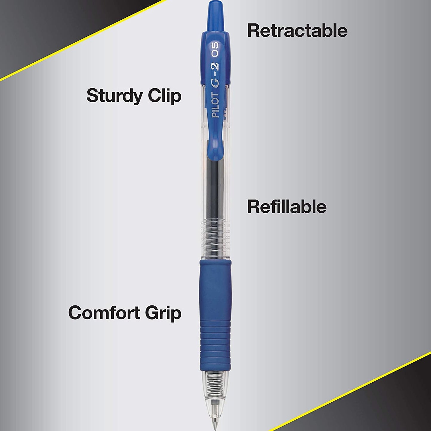 Pilot, G2 Premium Gel Roller Pens, Extra Fine Point 0.5 mm, Pack of 8, Blue