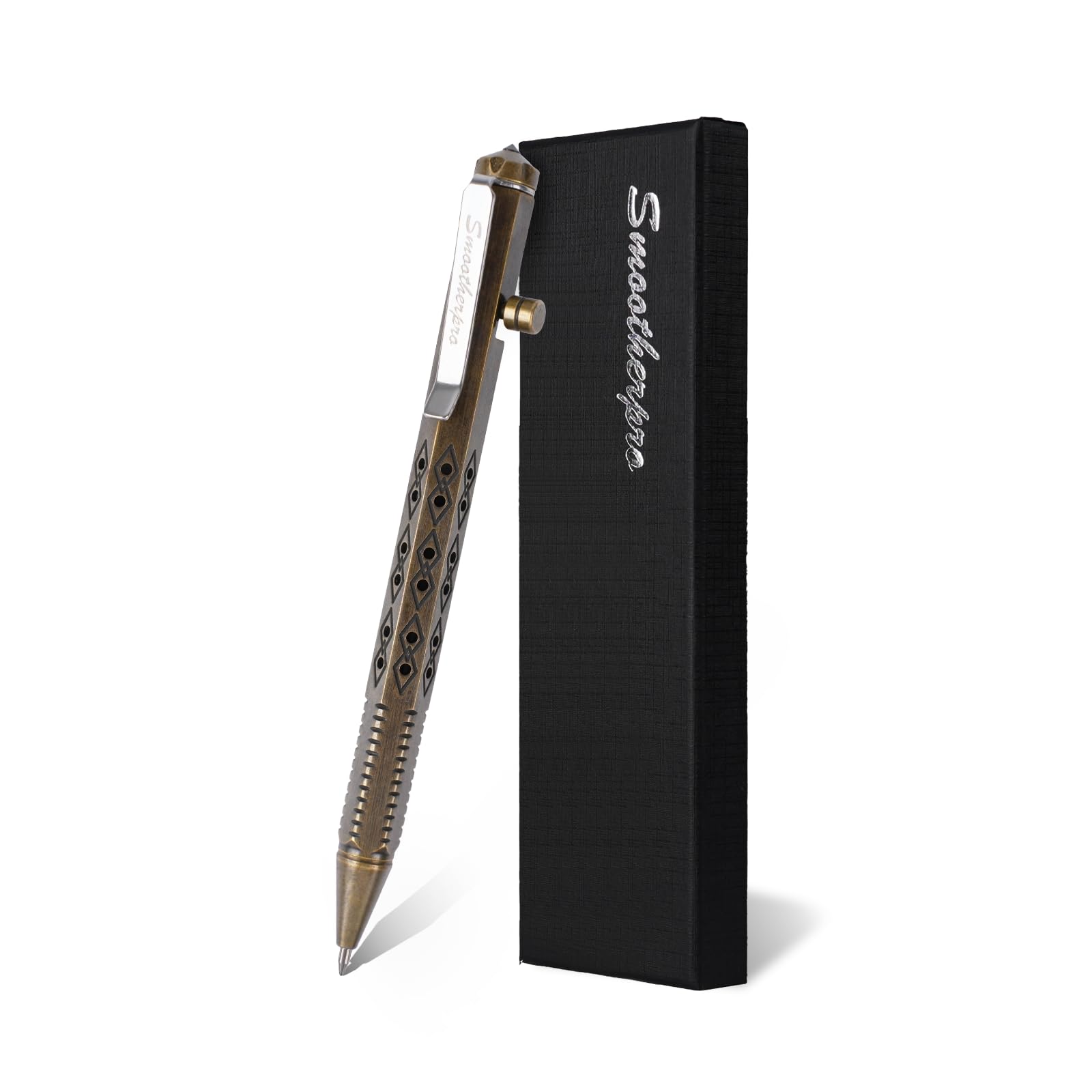 SMOOTHERPRO Solid Brass Bolt Action Pen Compatible with Pilot G2 Refill