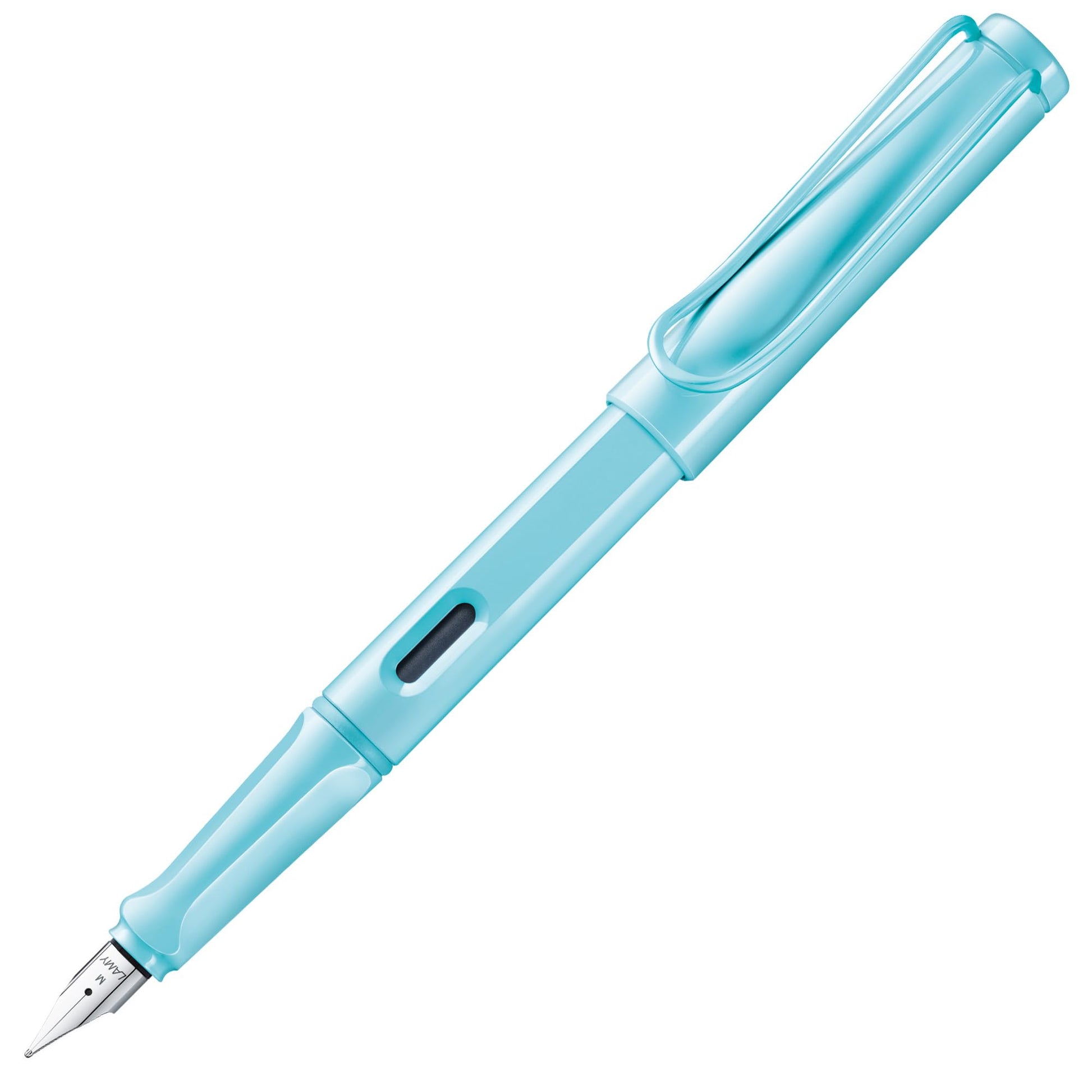 LAMY safari aquasky - Fountain Pen with ergonomic grip & polished steel nib in size M - ideal for