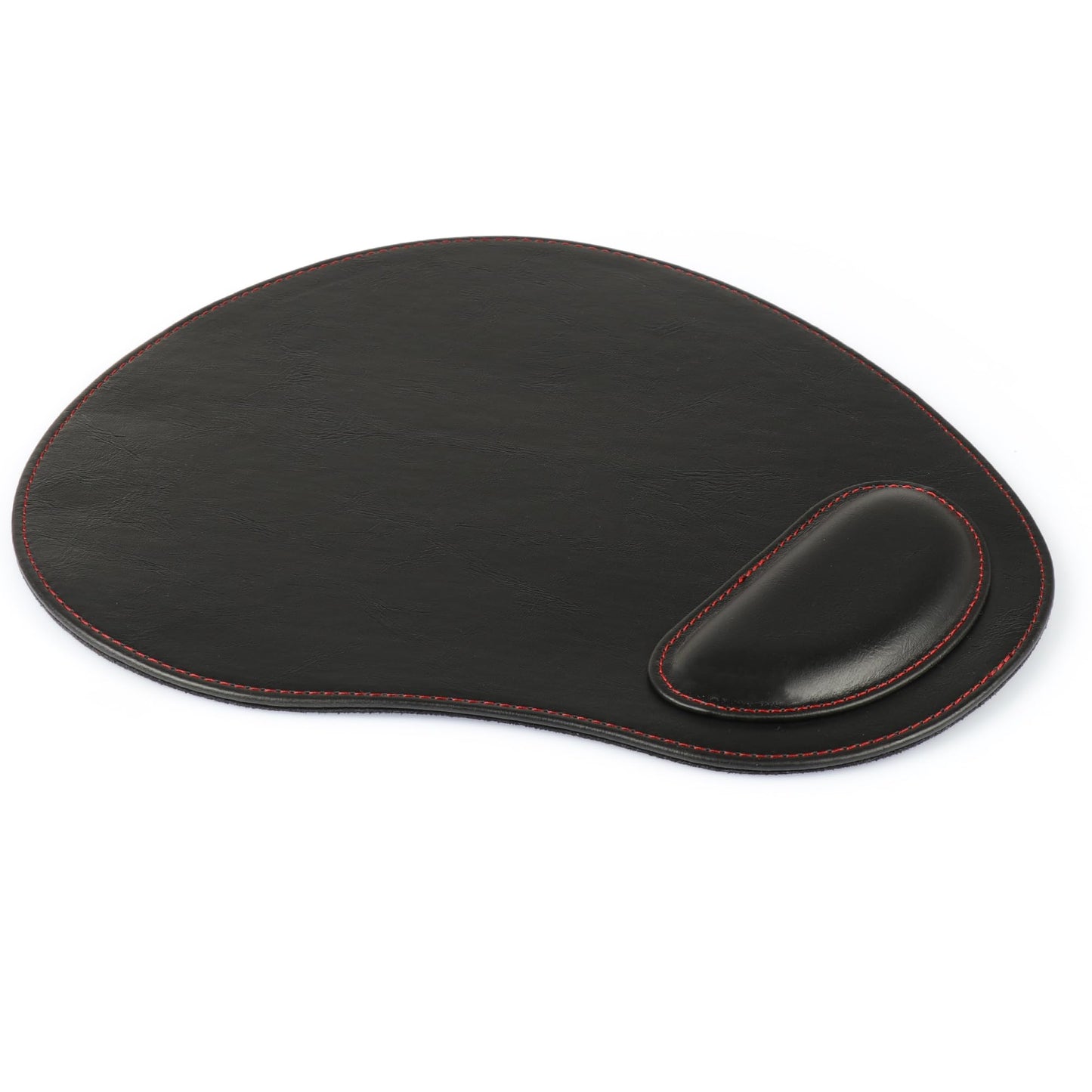 Londo PU Leather Oval Shape Non-Slip Mousepad with Wrist Rest Support, Waterproof Surface, Comfort