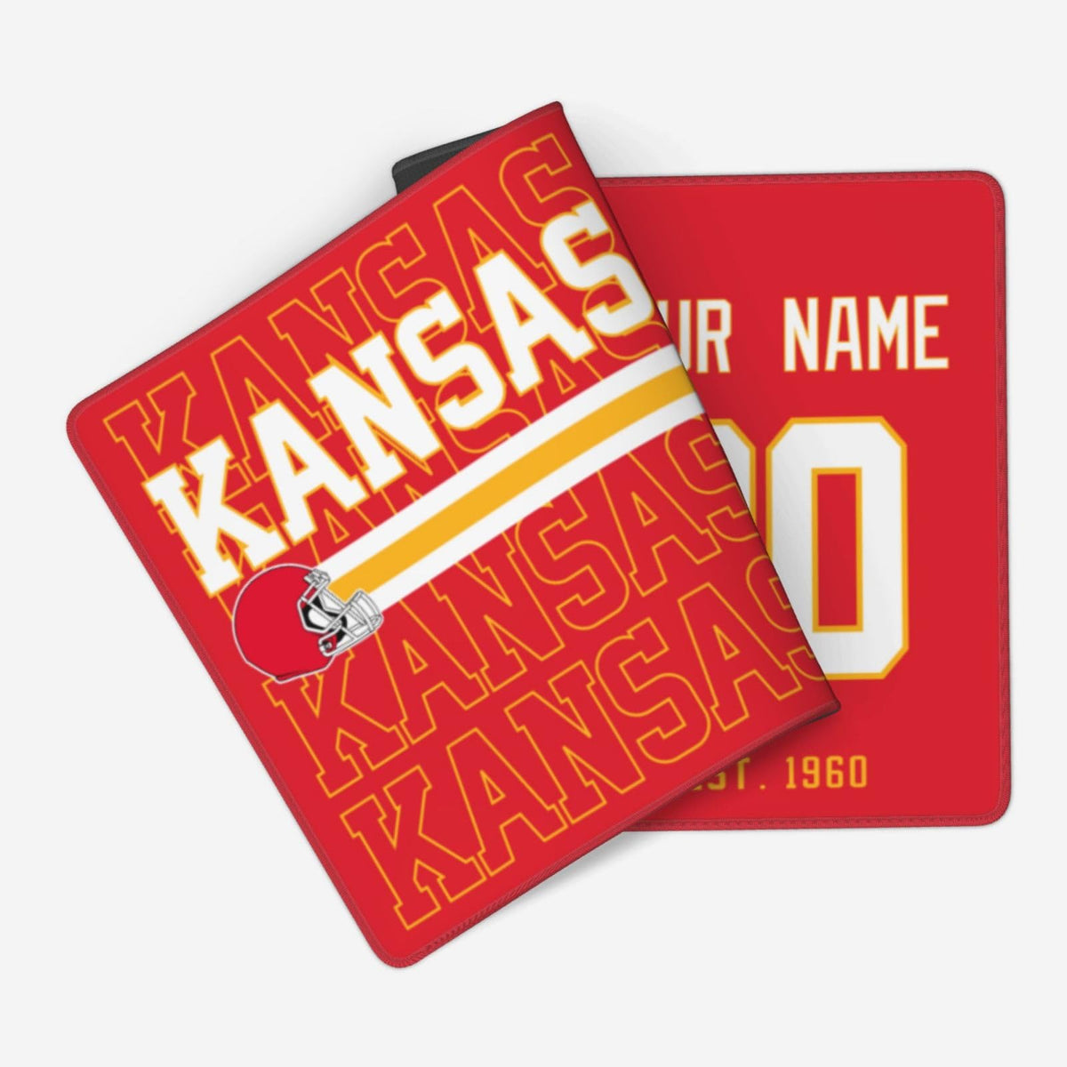 ANTKING Kansas Mouse Pad Custom Name and Number Desk Pad for Men Women Youth Gifts