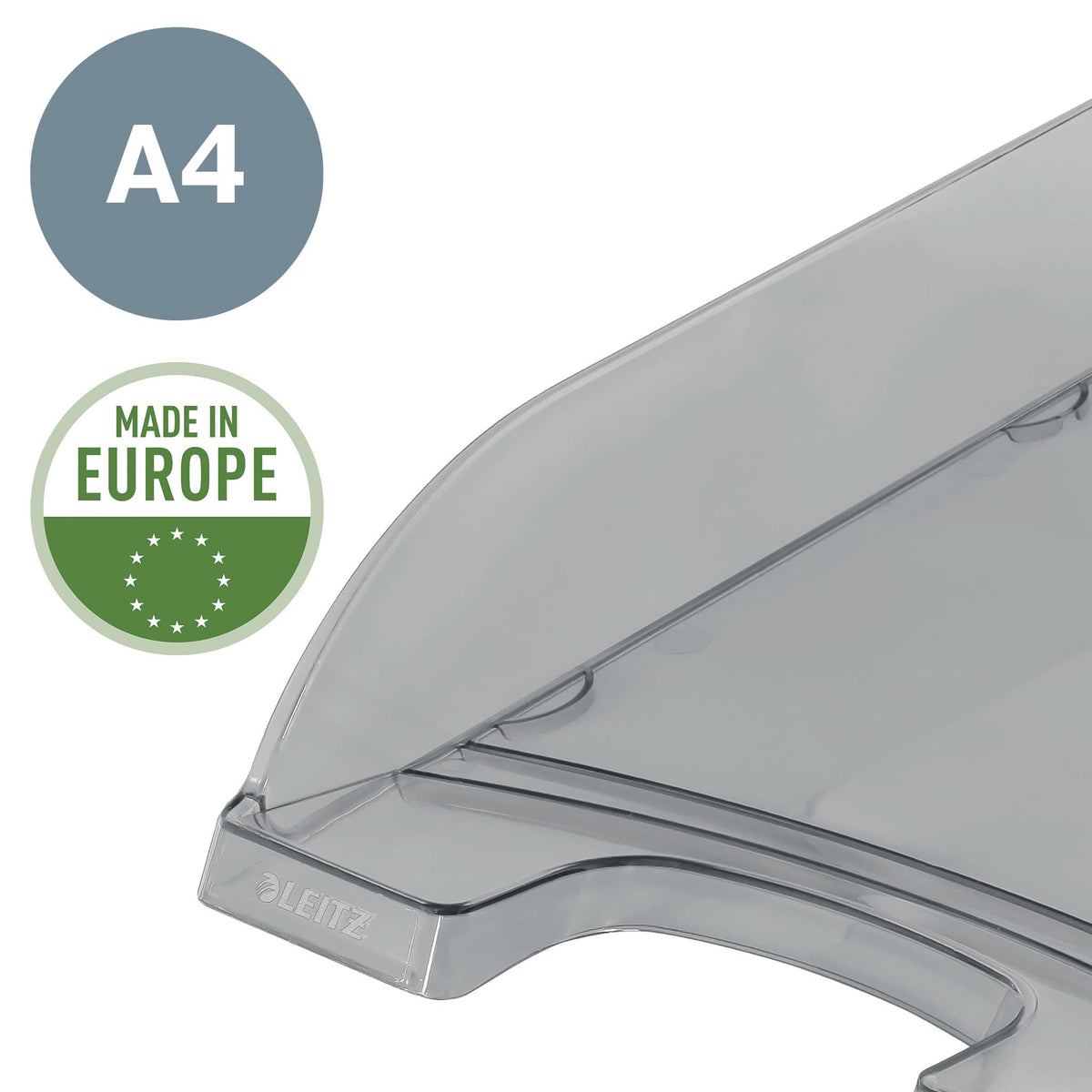 Leitz A4 Letter Tray, Transparent Red, Plus Range, 52260028
