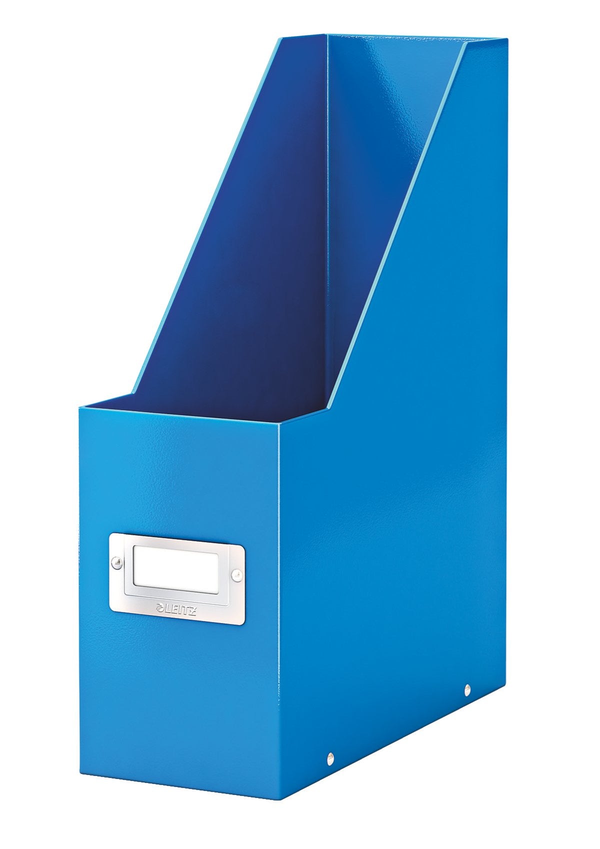 Leitz Magazine File Holder, A4, Cardboard Document Storage Box with Label, Foldable with Label, for