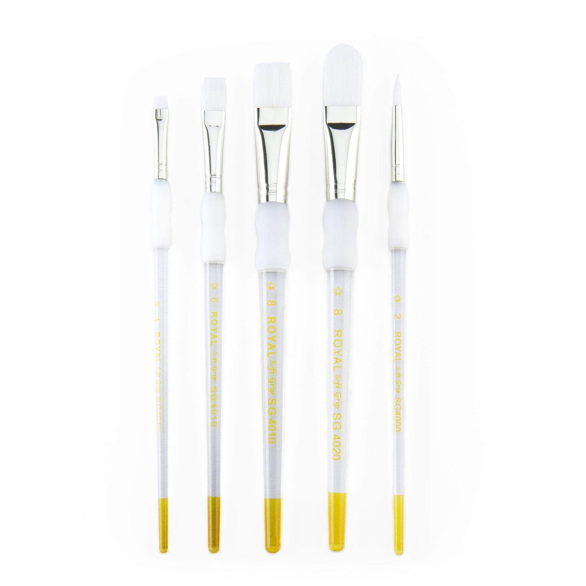 Royal and Langnickel 5 Piece White Taklon Set