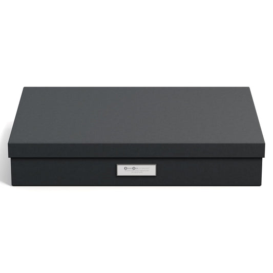 Bigso Sverker Fiberboard Legal and Art Storage Box - Scrapbook Storage Box for Loose Papers and