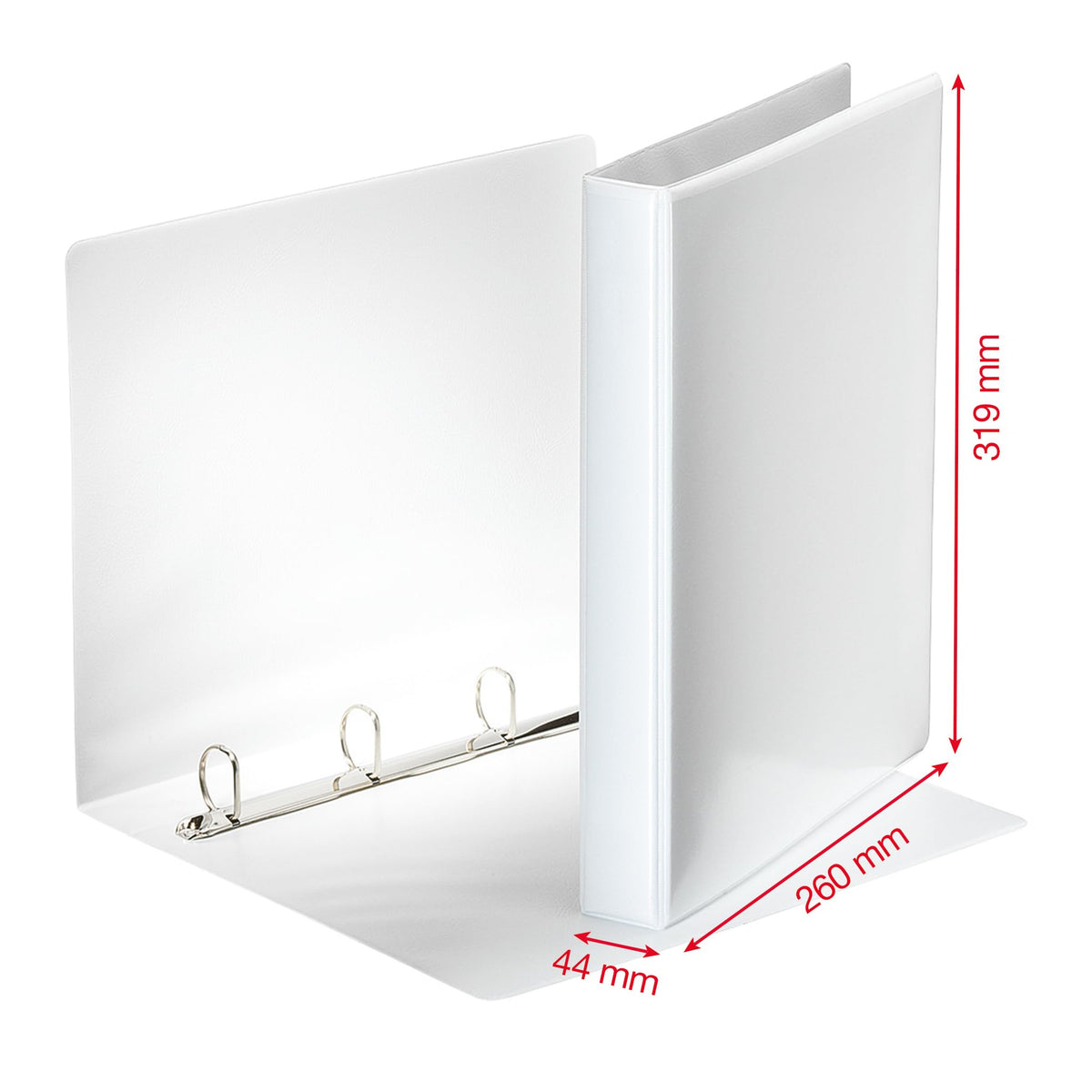 Esselte Essentials Presentation Binder, PP, 2.5 cm Ring Diameter, 49702 - A4, White