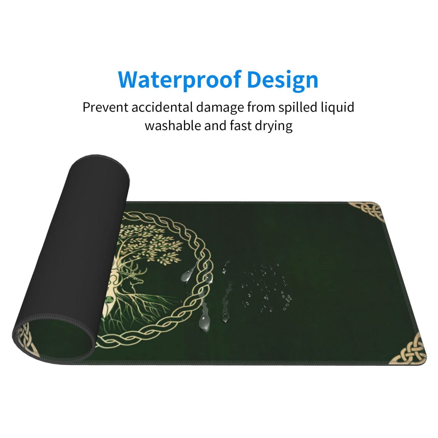 Sigouyinei Extra Large Desk Pad 31.5x12in Office Gaming Non-Slip Mouse Pad