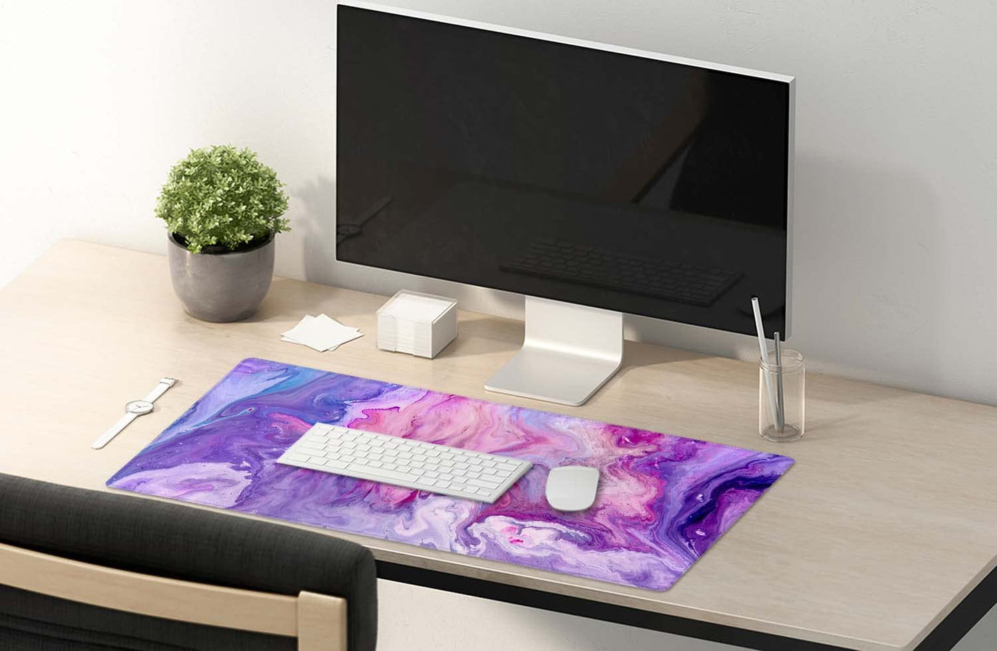 SSOIU Gaming Mouse Pad, Extended Mouse Pad, 35.5x15.7inch XXL Large Big Computer Keyboard Mouse Mat