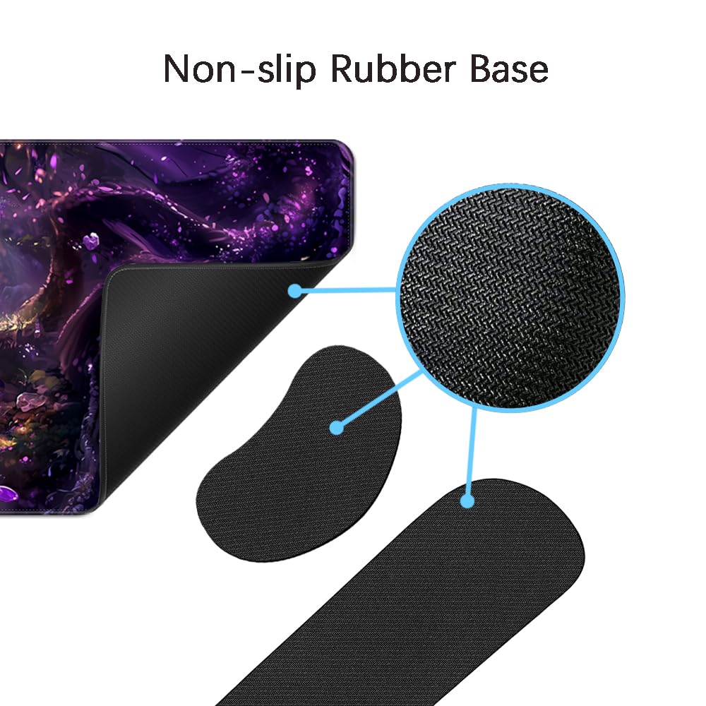MIBITRI Keyboard Mouse Pad Set, Extended Gaming Mouse Pad+Ergonomics Keyboard Wrist Rest Support