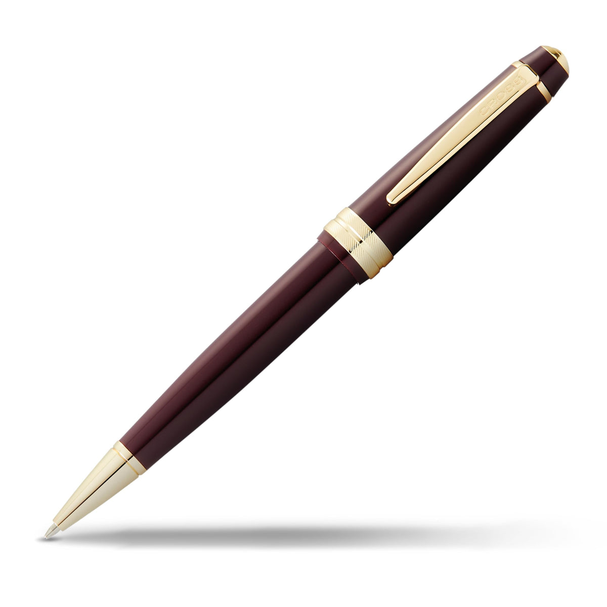 Cross Bailey Light Burgundy & Gold Ballpoint Pen, Medium Point, Black Ink