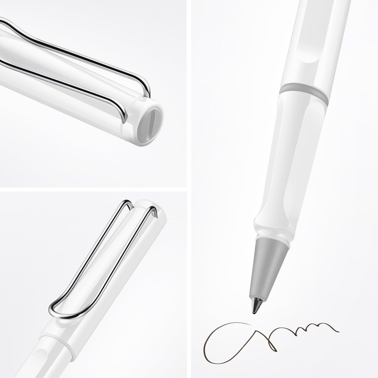Lamy safari white - Rollerball Pen with ergonomic grip & line width M - for pleasant long writing