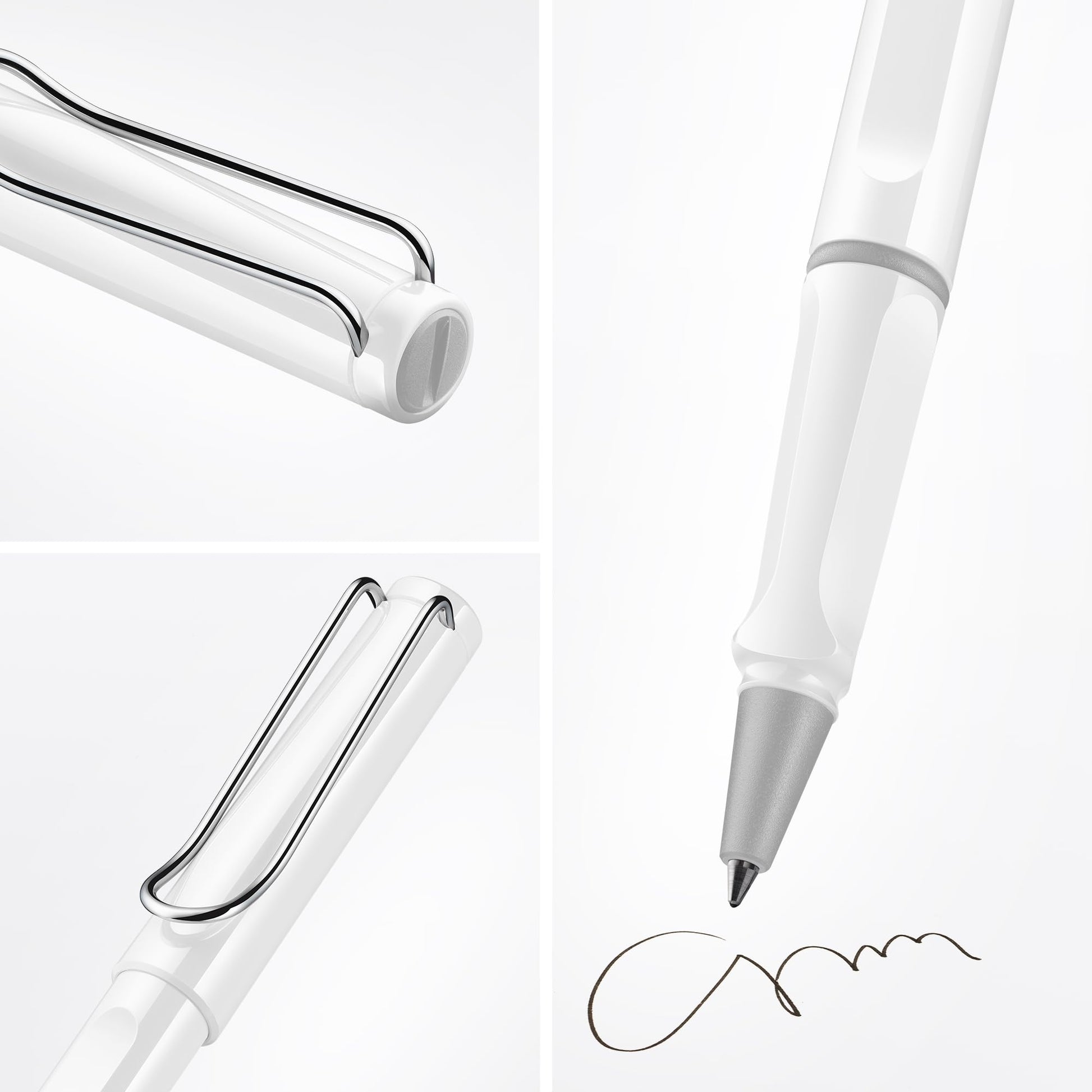 Lamy safari white - Rollerball Pen with ergonomic grip & line width M - for pleasant long writing