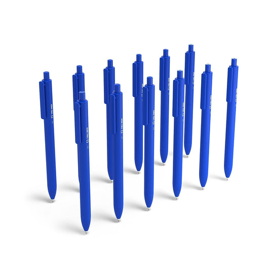 Staples TRU RED Retractable Gel Pens, Medium Point 0.7mm, Blue Ink, 24 Pack - Quick-Dry Pens for