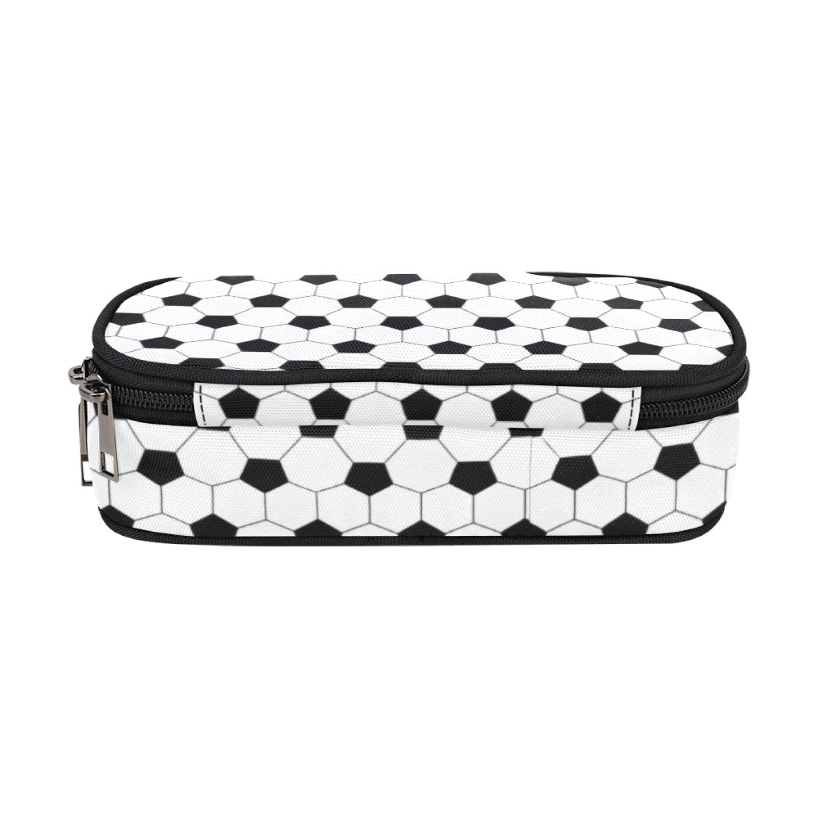 ANANGTEE Soccer Pencil Pouch Case for Boys Girls 3 Compartments Goth 10