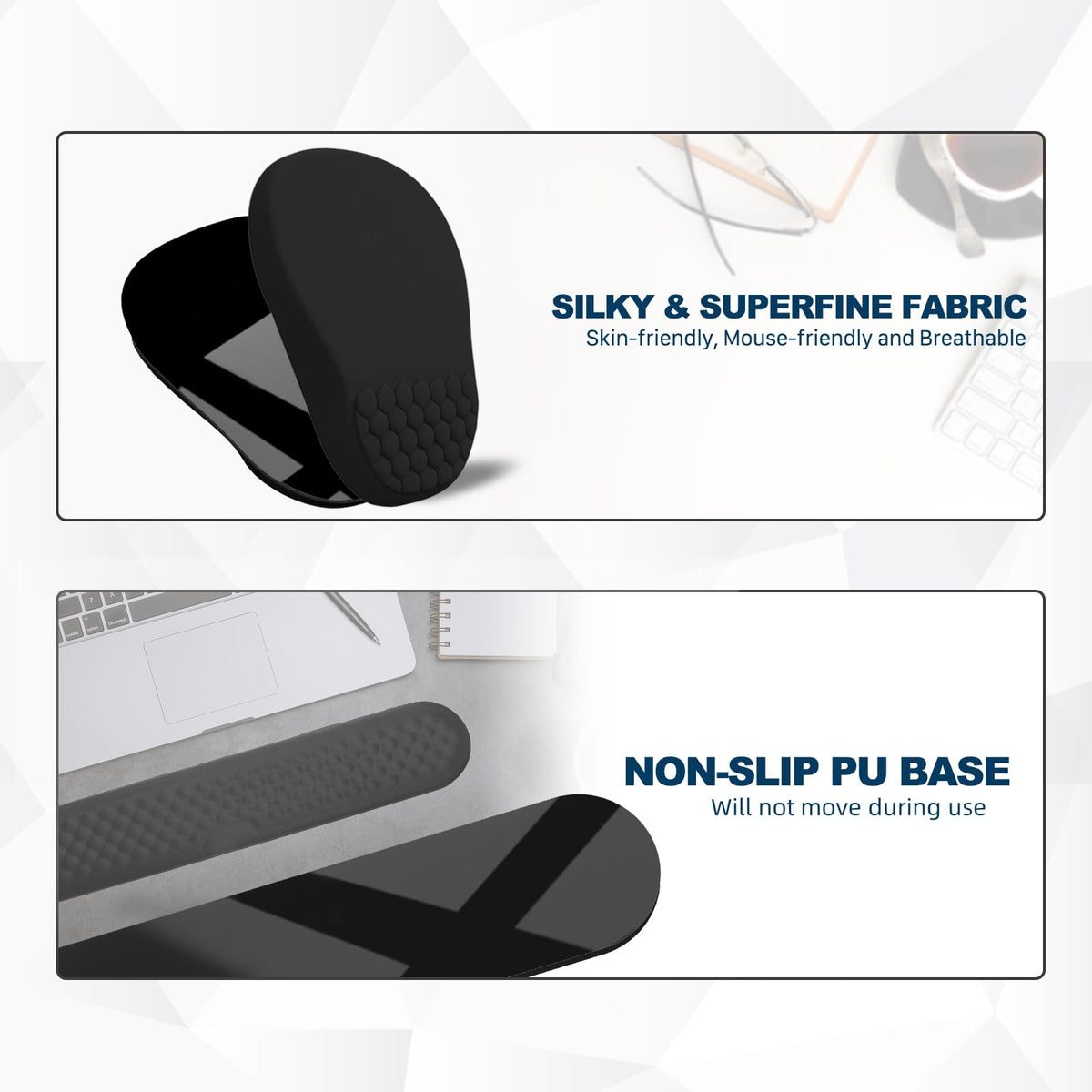 Hasinart Ergonomic Mouse Pad and Keyboard Wrist Rest with Massage Design, Space-Saving Mouse Pad