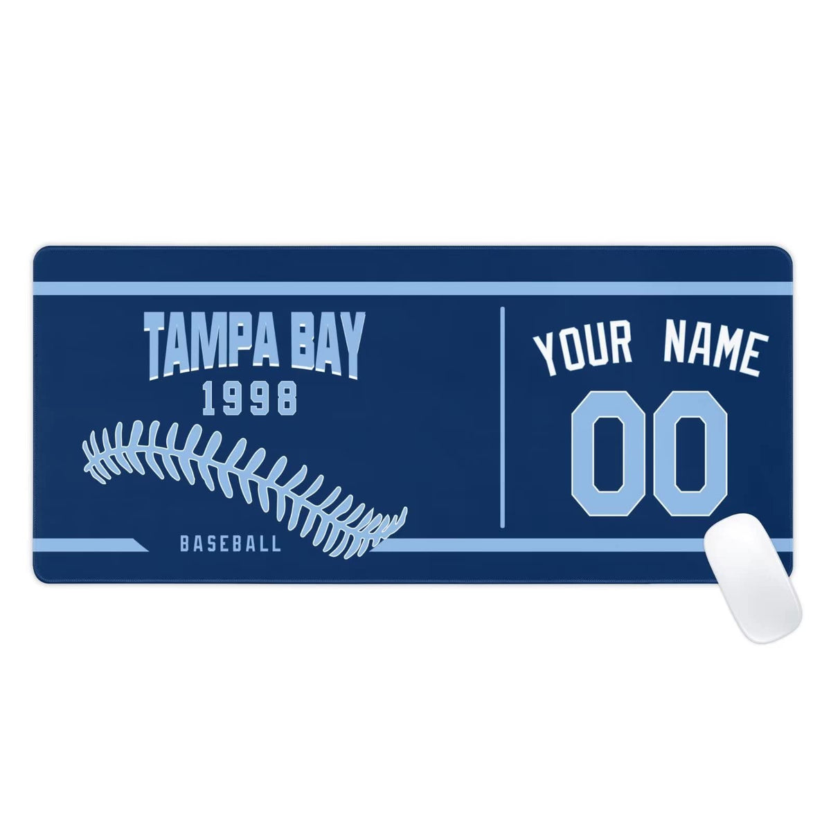 Tampa Mouse Pad Custom Any Name and Number Personalized Desk Pad for Men Women Youth Gifts