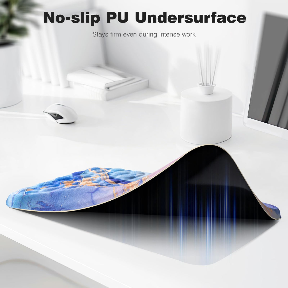 Ospelelf Mouse Pad with Wrist Rest Ergonomic Comfortable Pain Relief Mousepad Wrist Support for