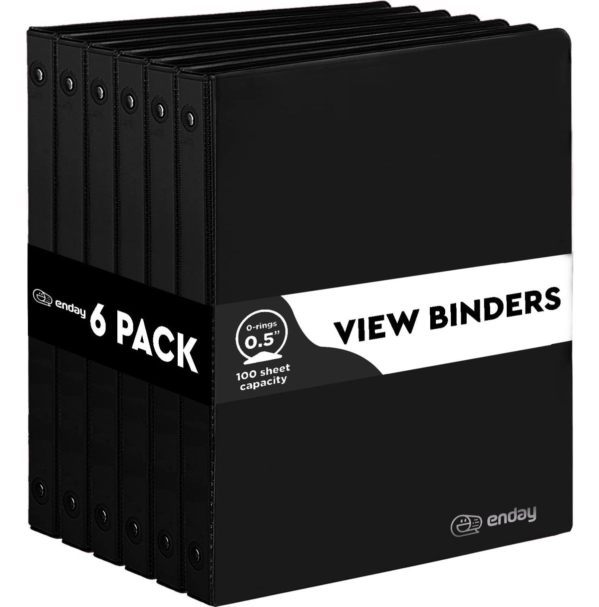 Enday 1.5 Inch Binder (12 Pack - Grey) 3 Ring Binder 1.5 inch with Clear View Cover and 2 Inside