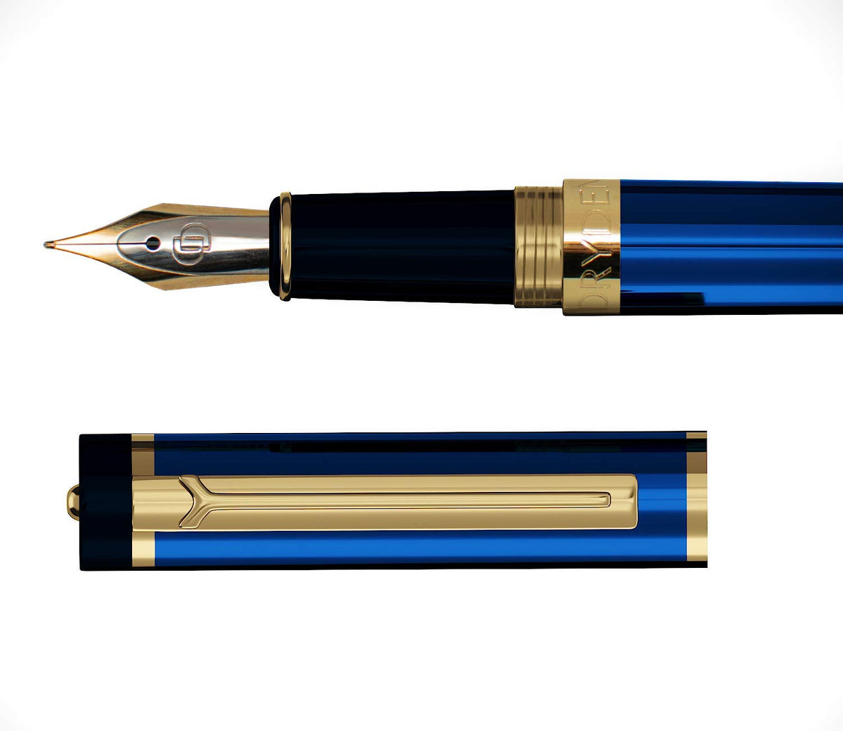 Dryden Designs Fountain Pen - Medium and Fine Nibs | Includes 24 Ink Cartridges and Ink Refill