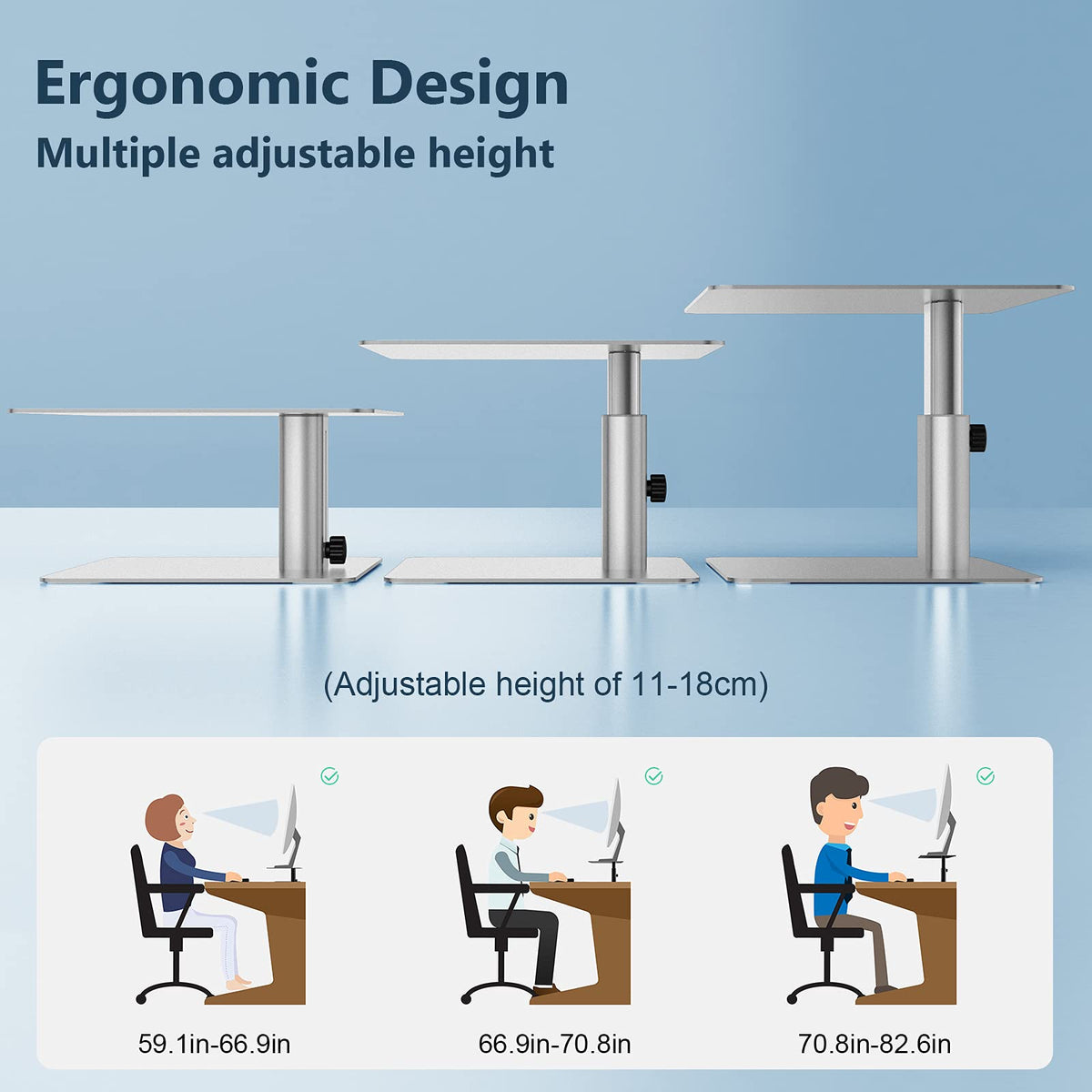 Nillkin Monitor Stand for Desk, Adjustable Height Computer Monitor Stand