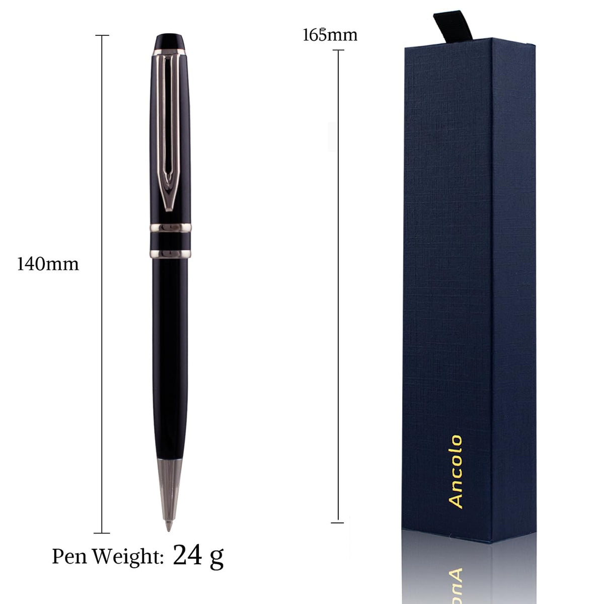 Ancolo Personalized Ballpoint Pens - with Your Message Name on the Pens