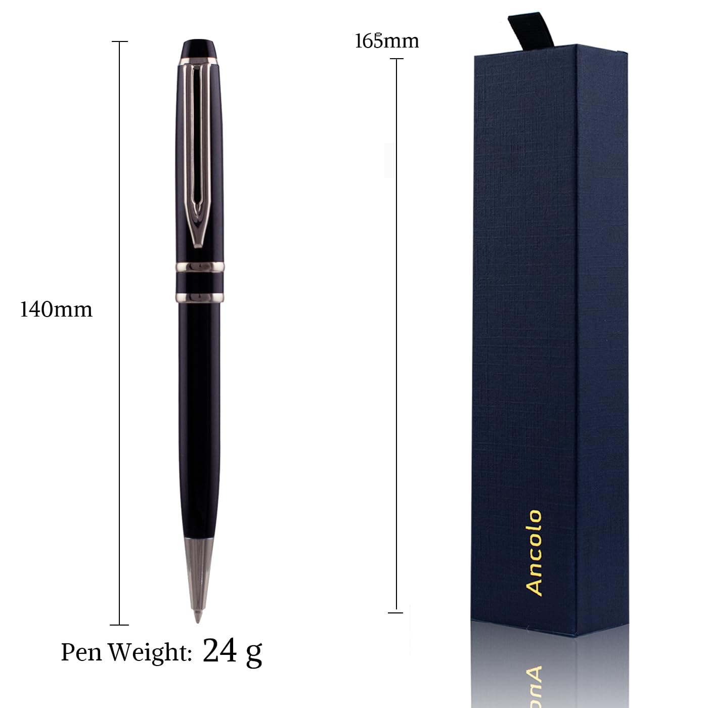 Ancolo Personalized Ballpoint Pens - with Your Message Name on the Pens