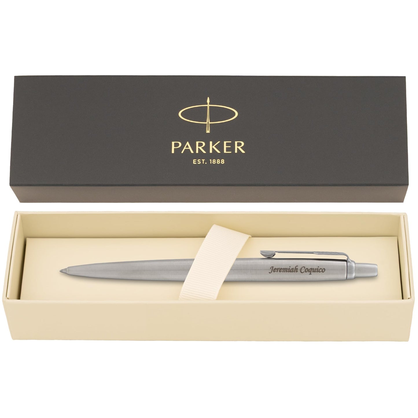 Parker Jotter Personalized Ballpoint Pen, Stainless Steel with Chrome Trim