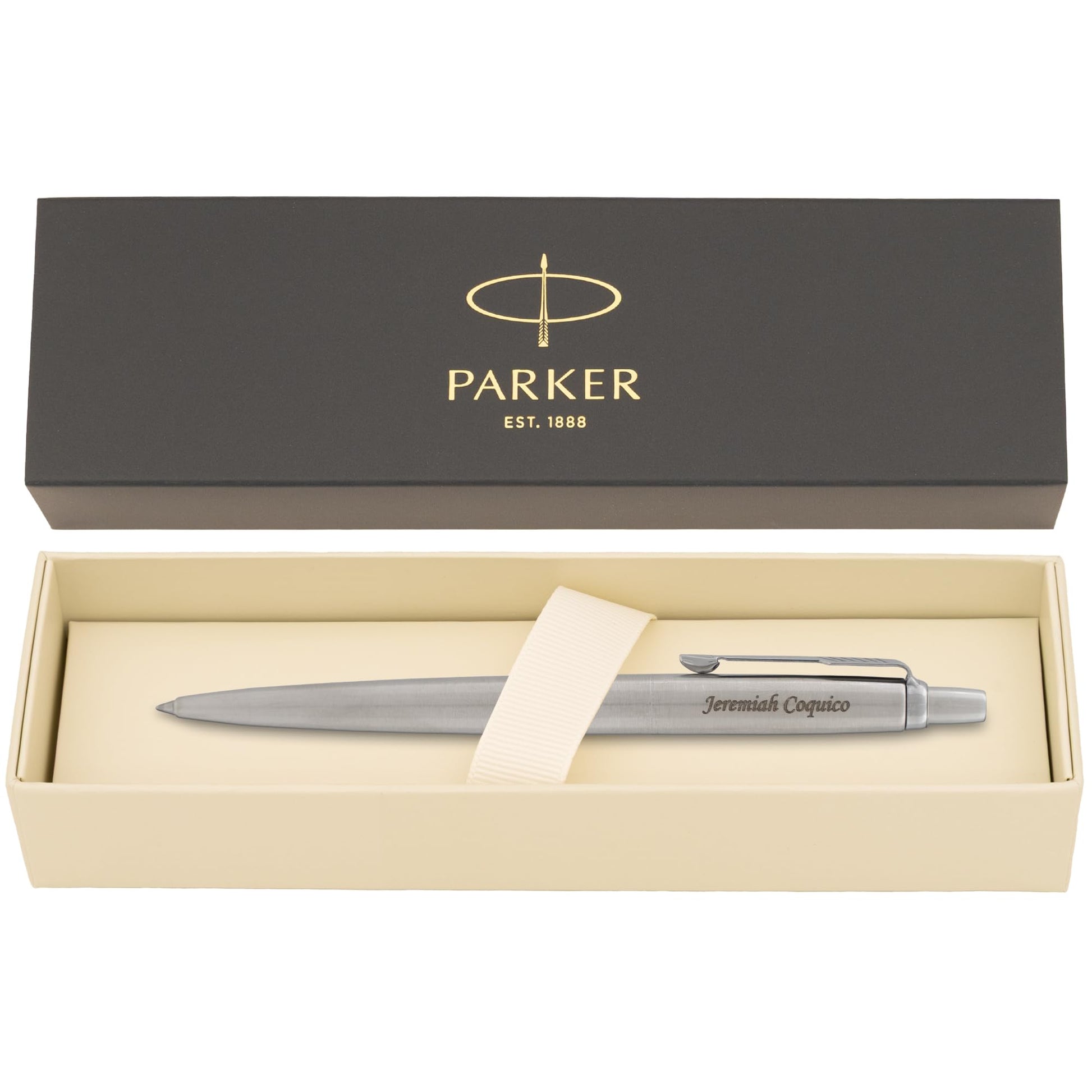Parker Jotter Personalized Ballpoint Pen, Stainless Steel with Chrome Trim