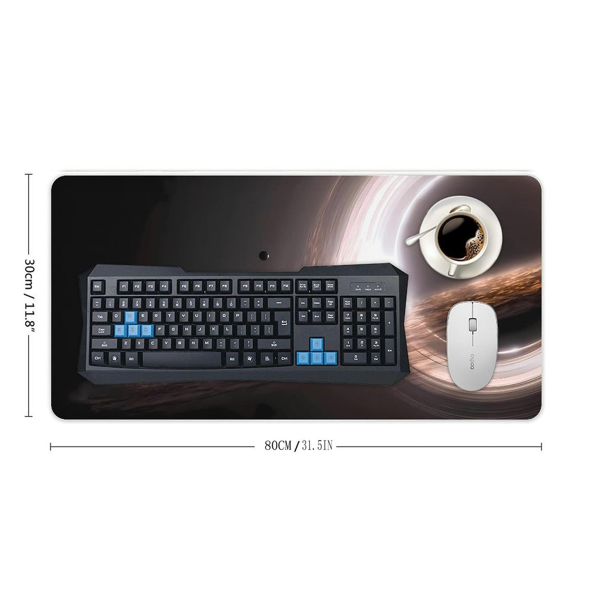 Keebik Gaming Mouse Pad, Interstellar Gargantua Black Hole Mouse Pad Large Extended Computer Mouse