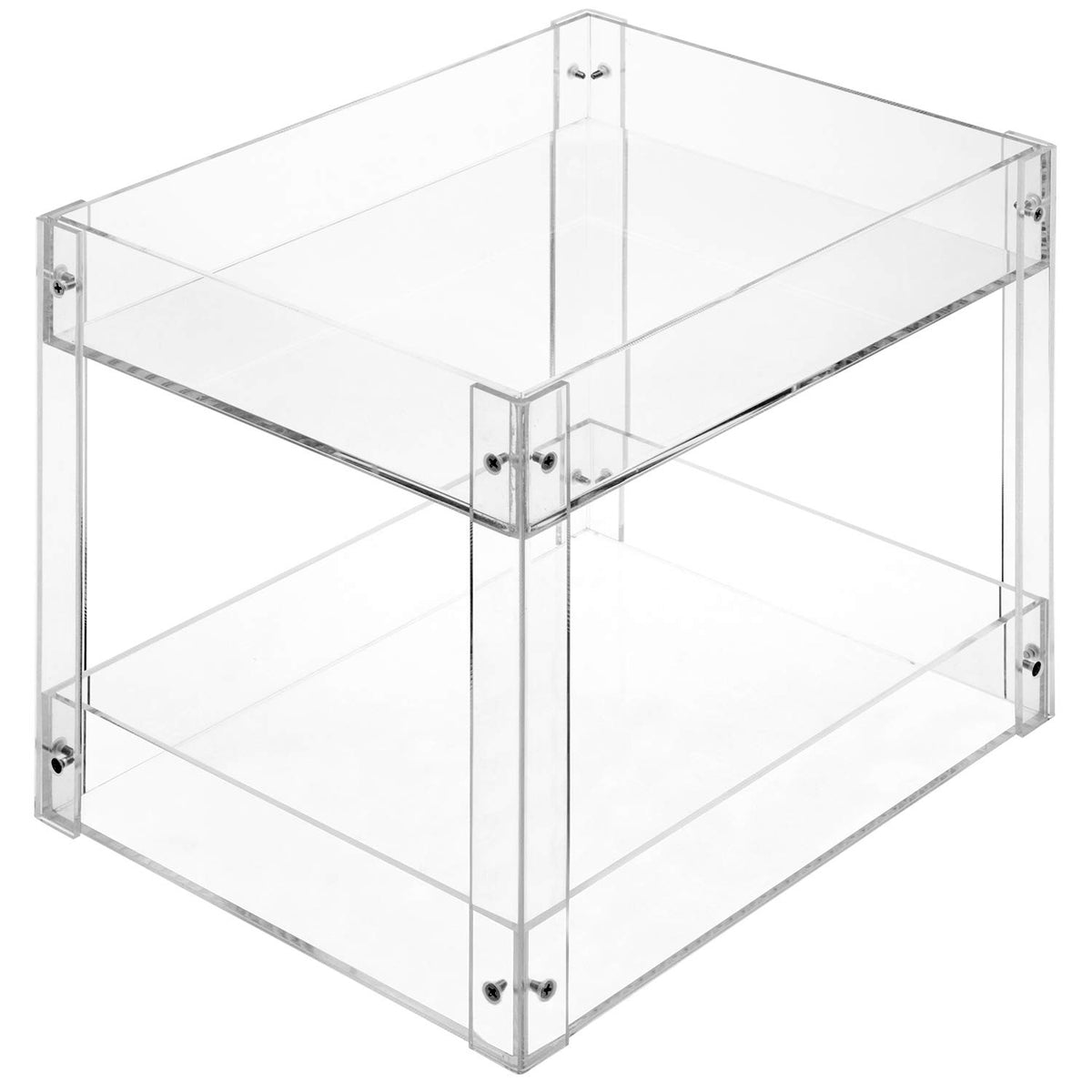 MyGift 2-Tier Premium Clear Acrylic Desk Letter Tray Organizer, A4 Size 2 Tier Document Organizer