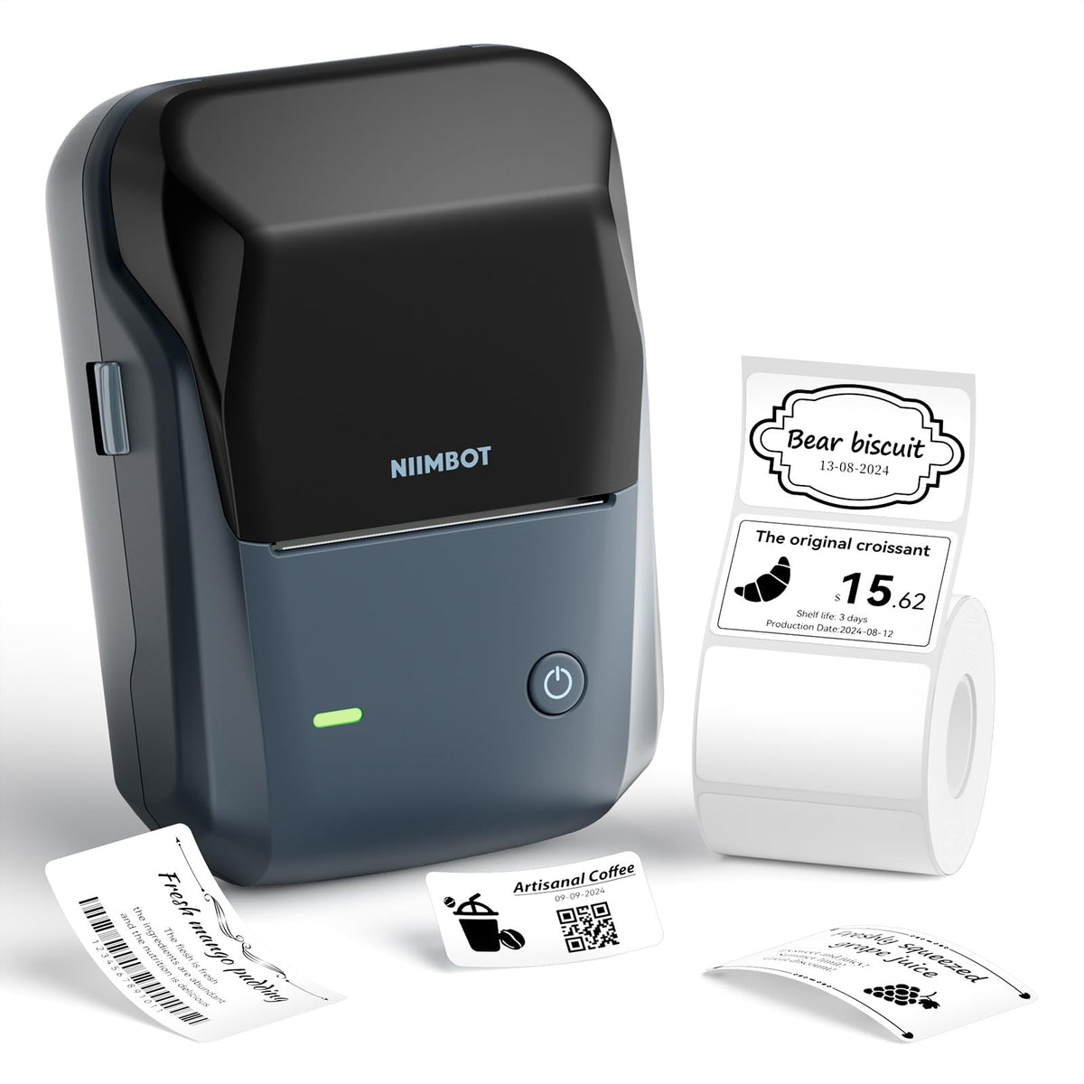 NIIMBOT B1 Label Maker,2 Inch Bluetooth Thermal Label Printer,Blue