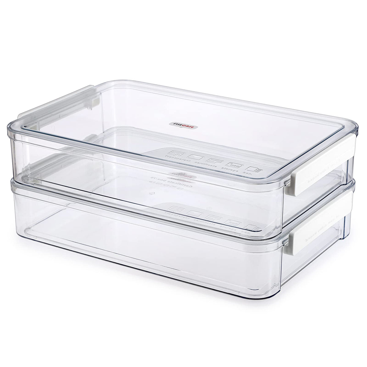 BTSKY 2 Pack Plastic Storage Containers with Lids, Portable Project Case Document Organizer