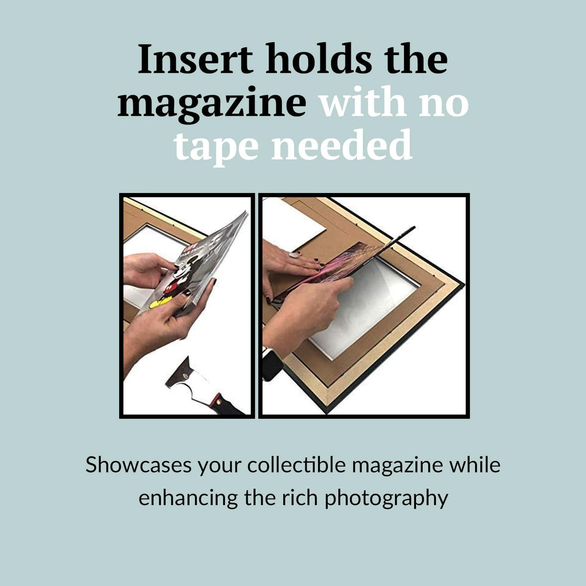 Creative Picture Frames 8.25 x 11 Magazine Frame with Full-Strength Glass, Holds Up To A 1/4" Thick