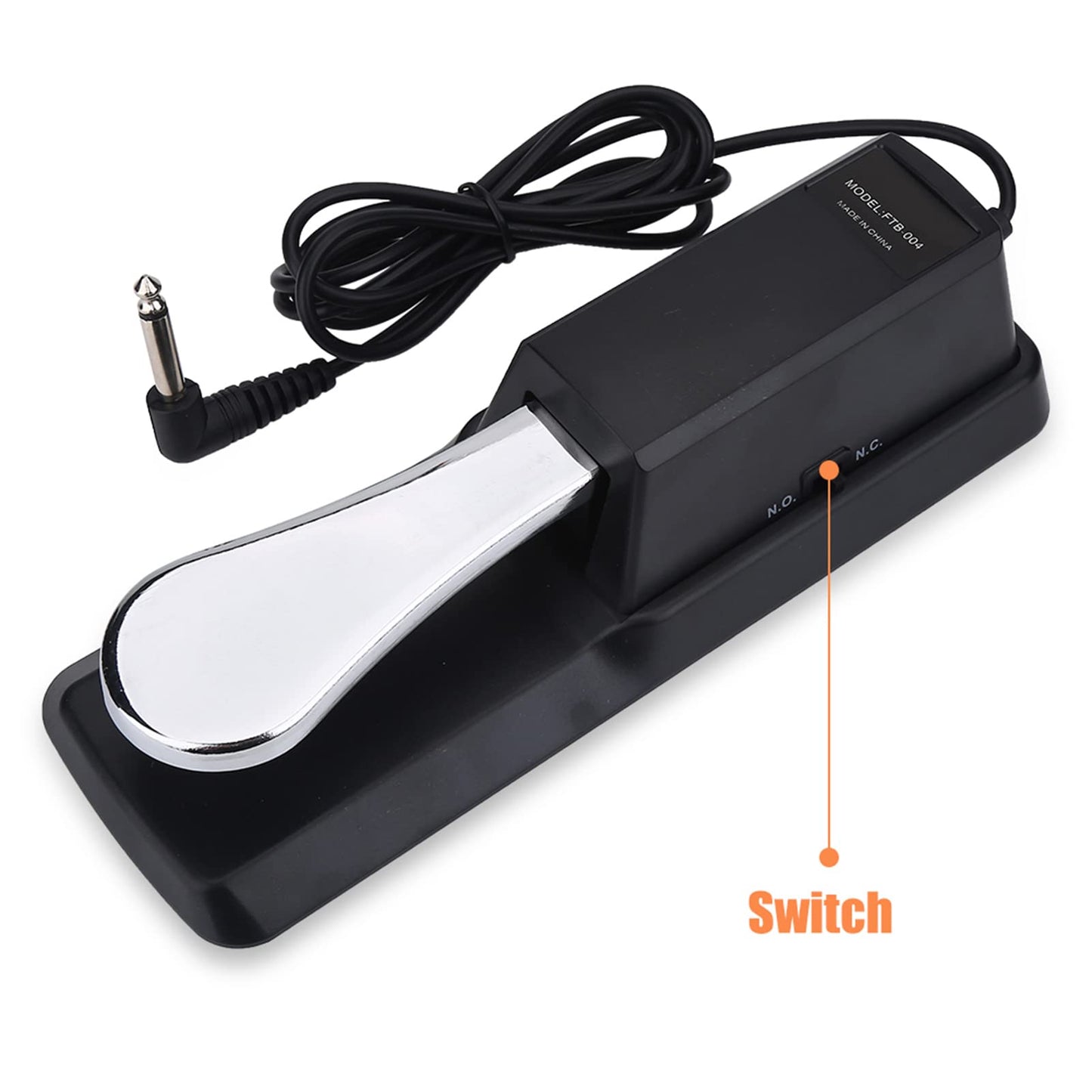 Keyboard Sustain Pedal, Universal Digital Piano Foot Pedal with Non-slip Bottom for Keyboards
