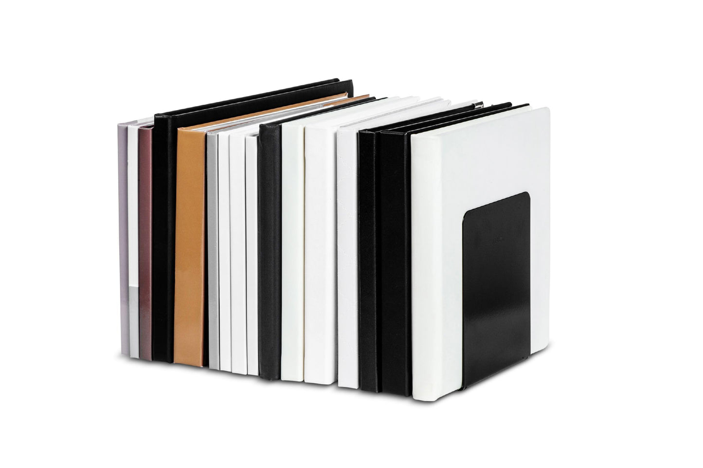 Maul Premium Metal Bookends, 120 x 140 x 140 mm with Surface Protection, 1 Pair