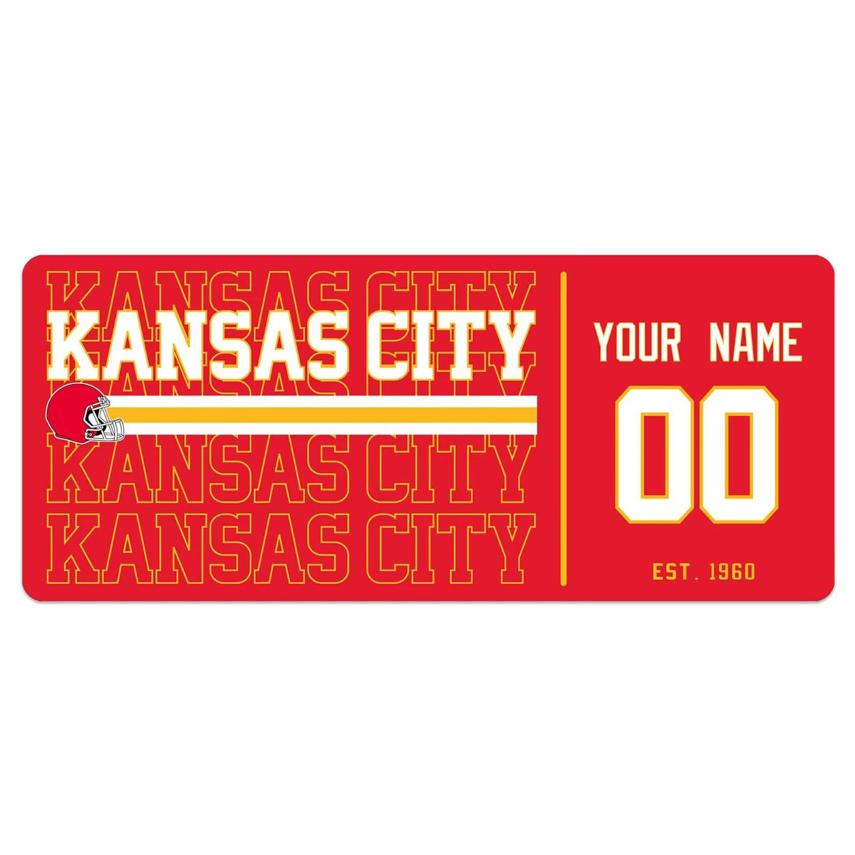 ANTKING Kansas Mouse Pad Custom Name and Number Desk Pad for Men Women Youth Gifts