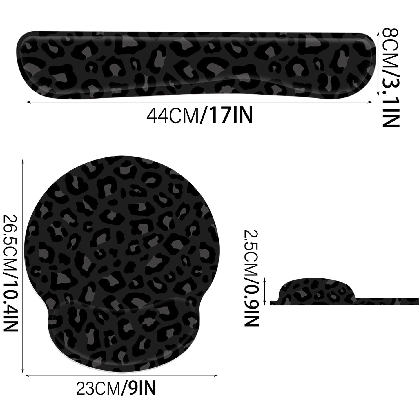 Deokke 2Pcs Keyboard Wrist Rest Pad and Mouse Wrist Rest Support Mouse Pad Set,Ergonomic