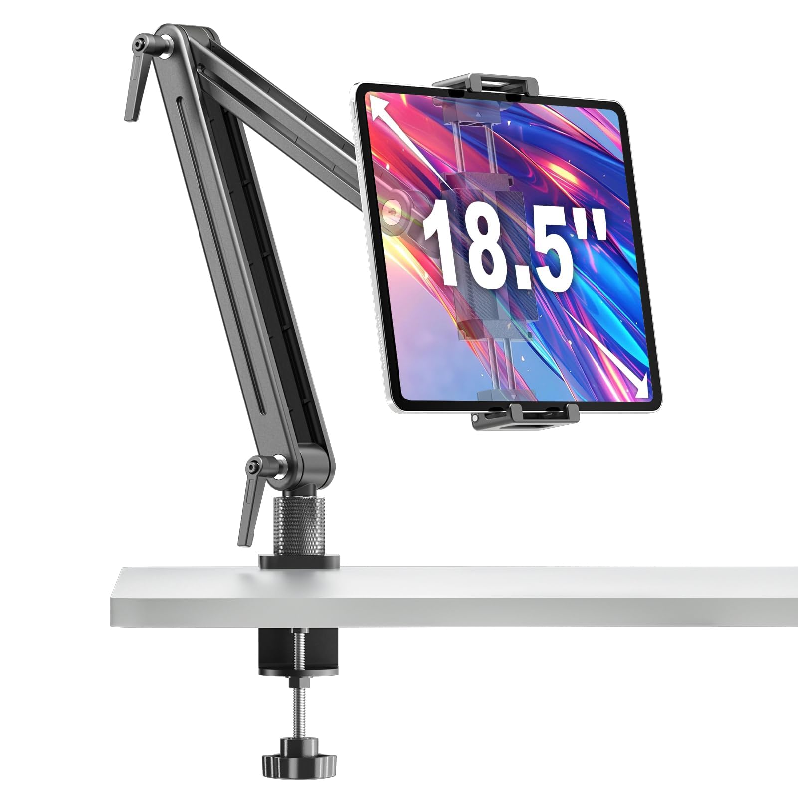 Portable Monitor Stand Desk Holder- Large Clamp support up to 6.5 12.9 14.6 15.6 18.5 inch 360°
