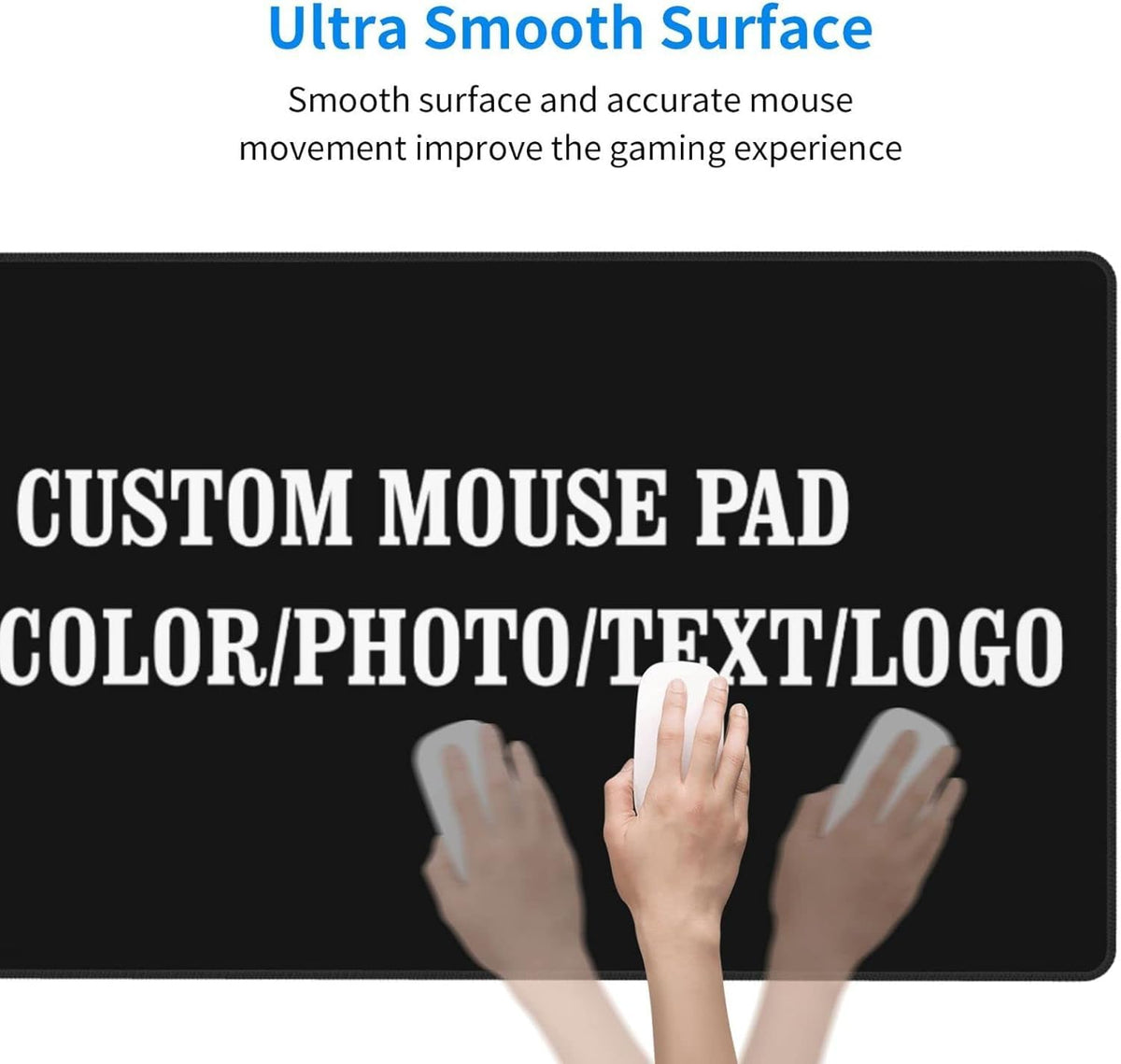 Custom Large Desk Pad Personalized Mouse Pad with Photo Picture Text Logo Customized Non-Slip Large