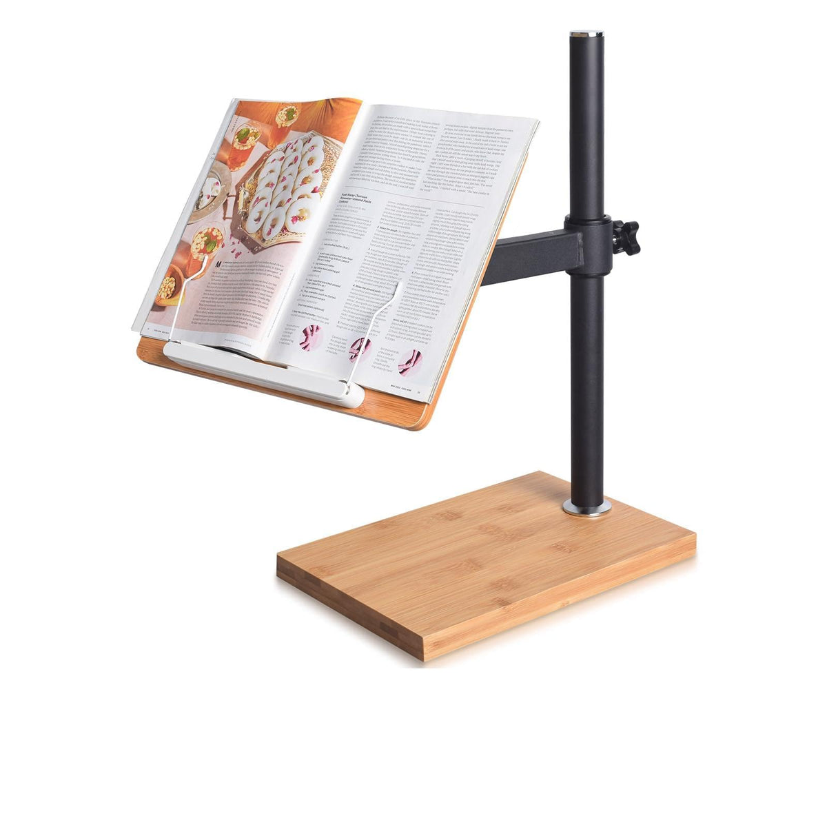 wishacc Adjustable Book Stand for Reading, Ergonomic Desktop Book Reading Stand with Height & Angle
